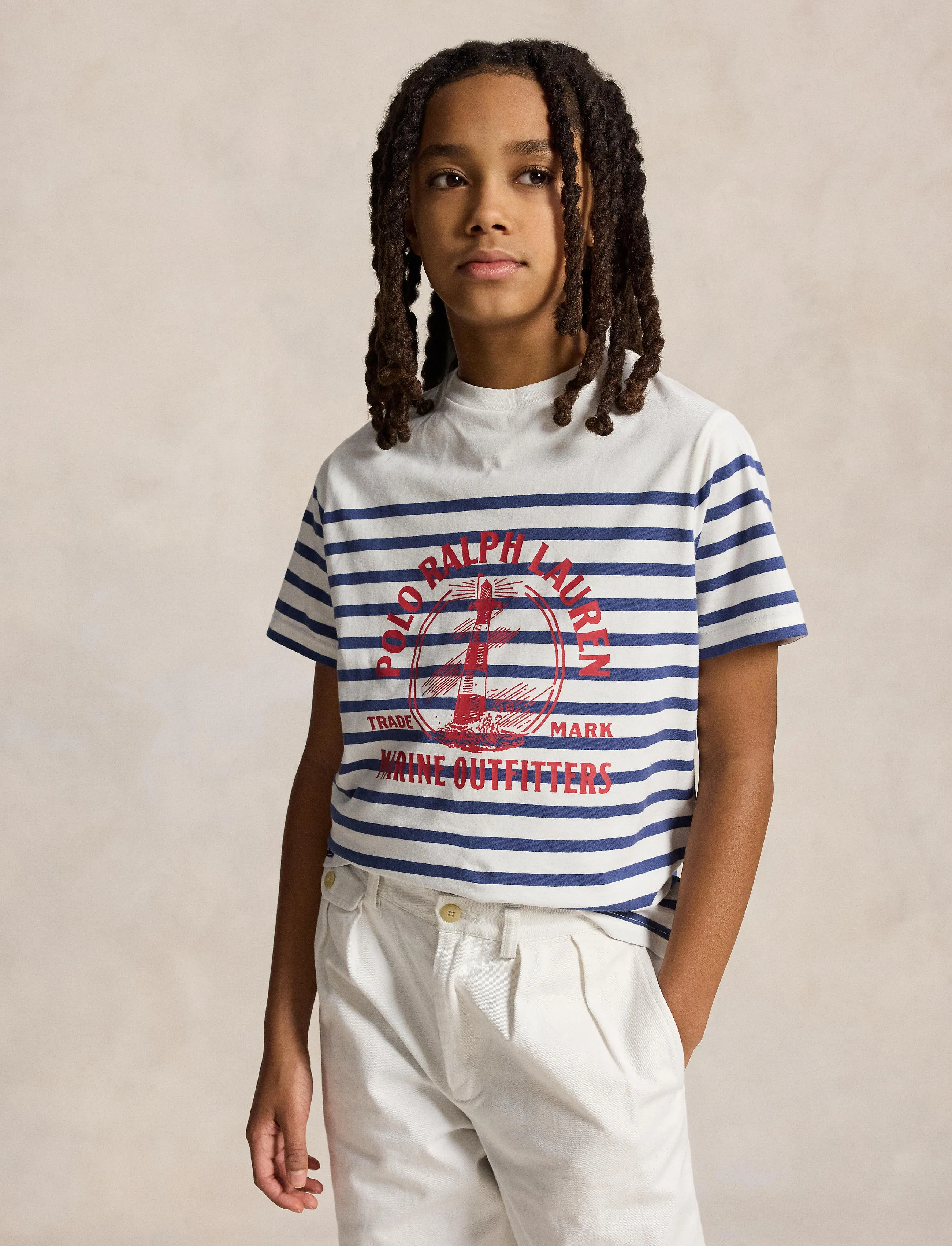 Ralph Lauren Kids - Graphic Cotton Jersey Tee - kortærmede t-shirts - deckwash white/li - 3