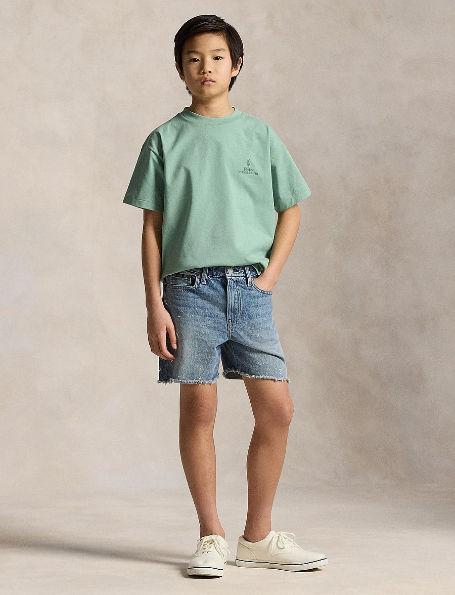 Ralph Lauren Kids - Big Fit Cotton Jersey Tee - short-sleeved t-shirts - celadon - 0