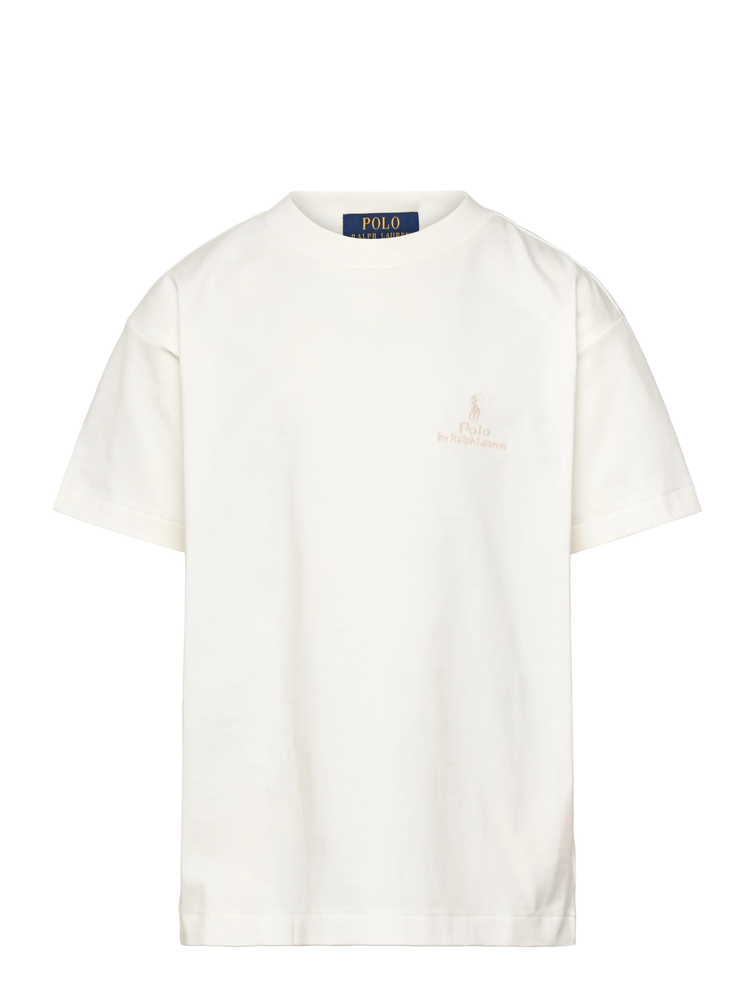 Ralph Lauren Kids Big Fit Cotton Jersey Tee - Shoppa efter storlek - DECKWASH WHITE / white