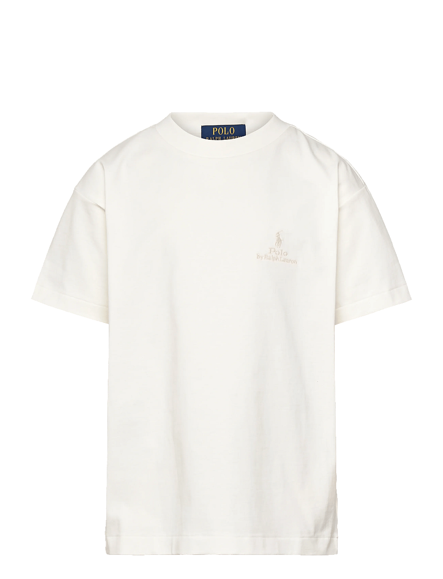 Ralph Lauren Kids - Big Fit Cotton Jersey Tee - kurzärmelige - deckwash white - 1