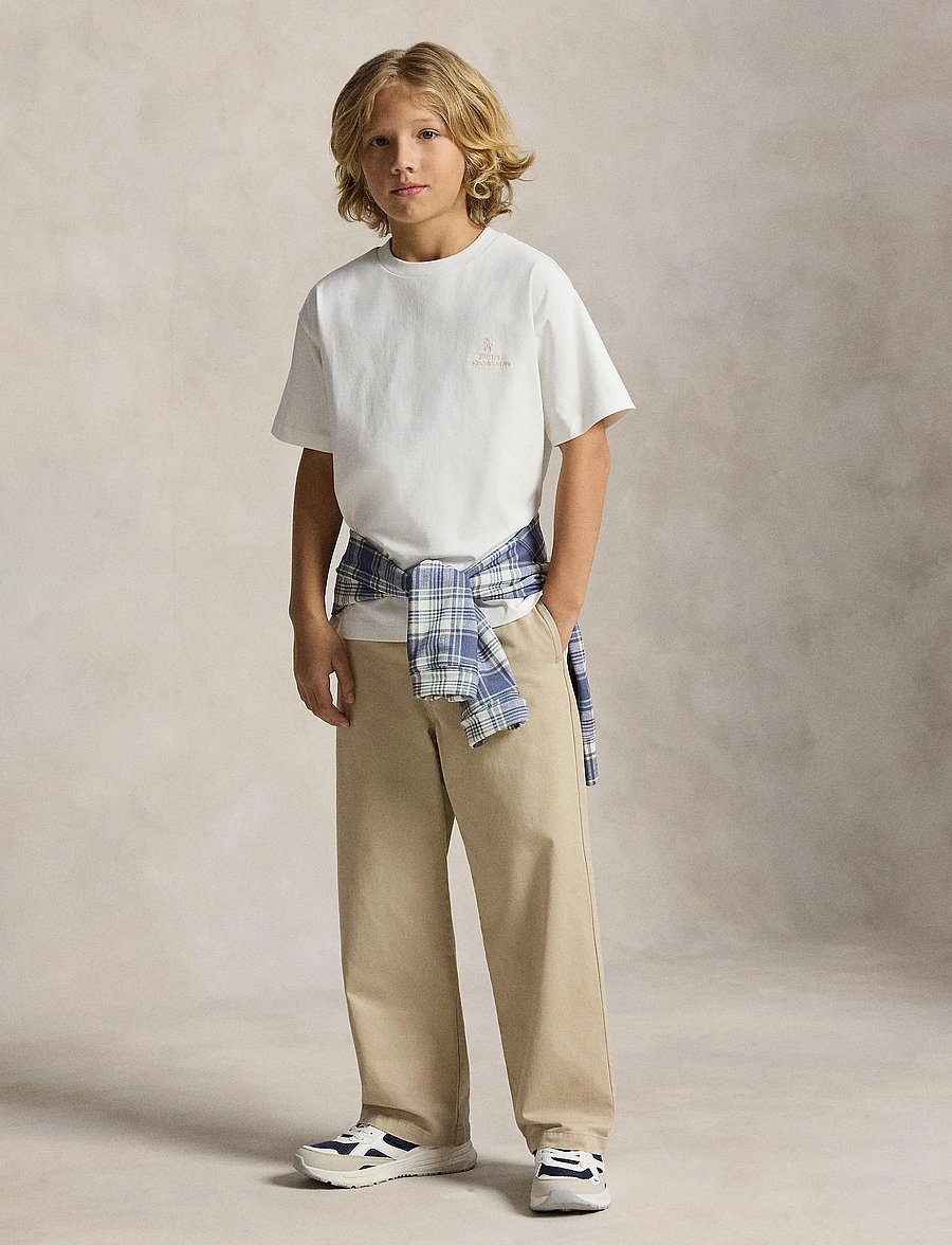Ralph Lauren Kids - Big Fit Cotton Jersey Tee - kurzärmelige - deckwash white - 0