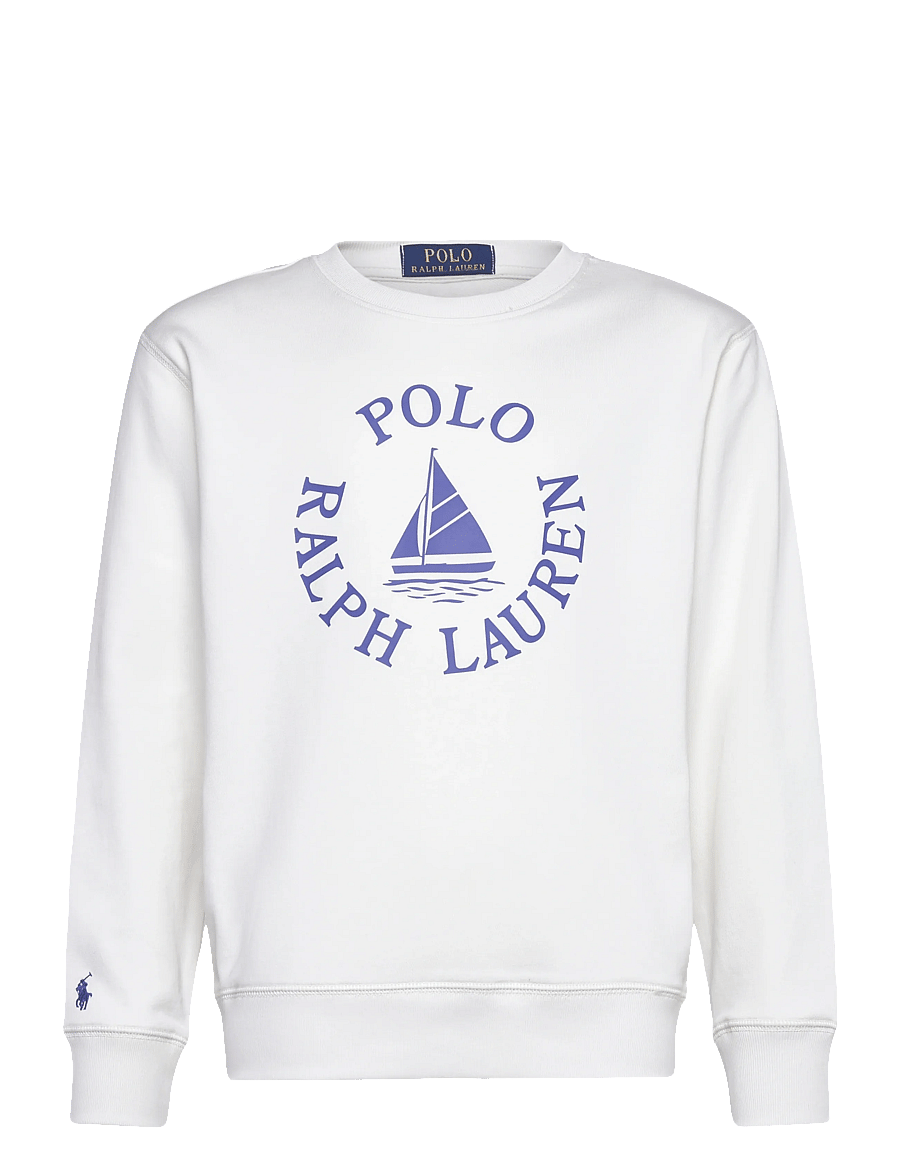 Ralph Lauren Kids - Logo French Terry Sweatshirt - sweatshirts - deckwash white - 0