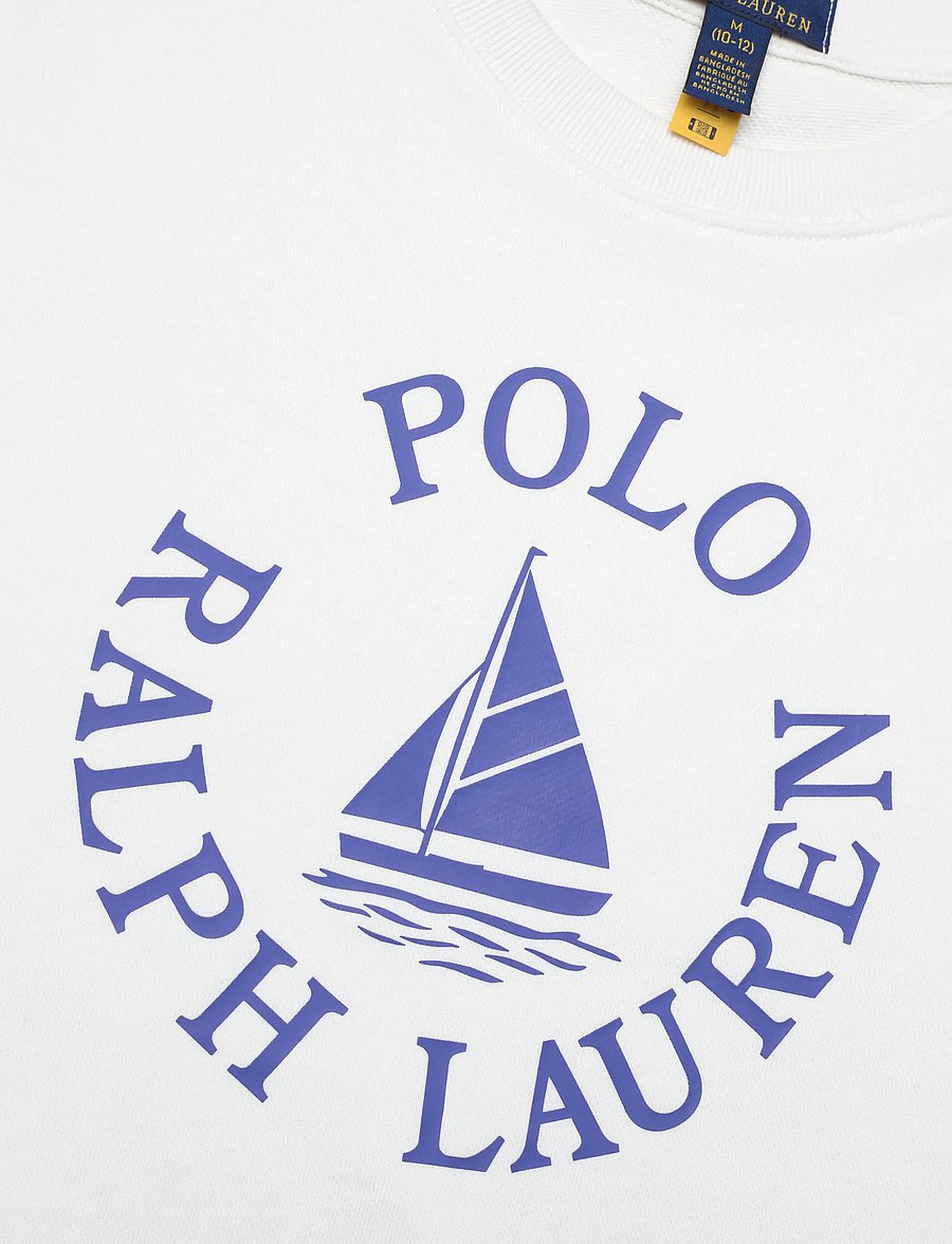 Ralph Lauren Kids - Logo French Terry Sweatshirt - sweatshirts - deckwash white - 2