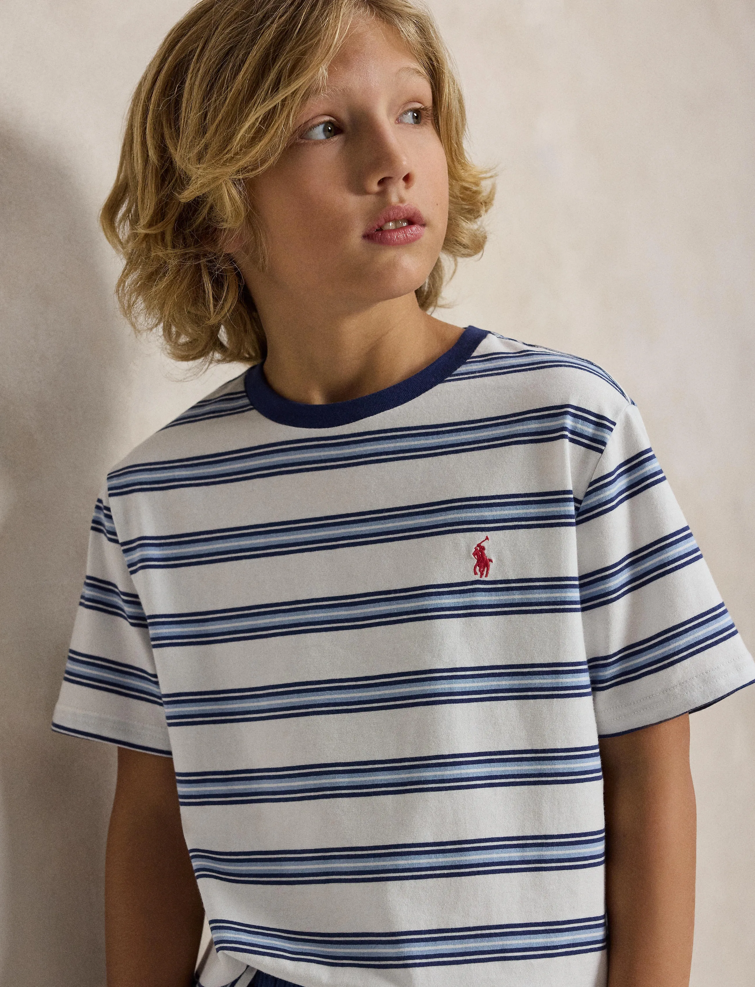 Ralph Lauren Kids - 26/1 JERSEY-KNT-T-SHIRT - deckwash white mu - 4