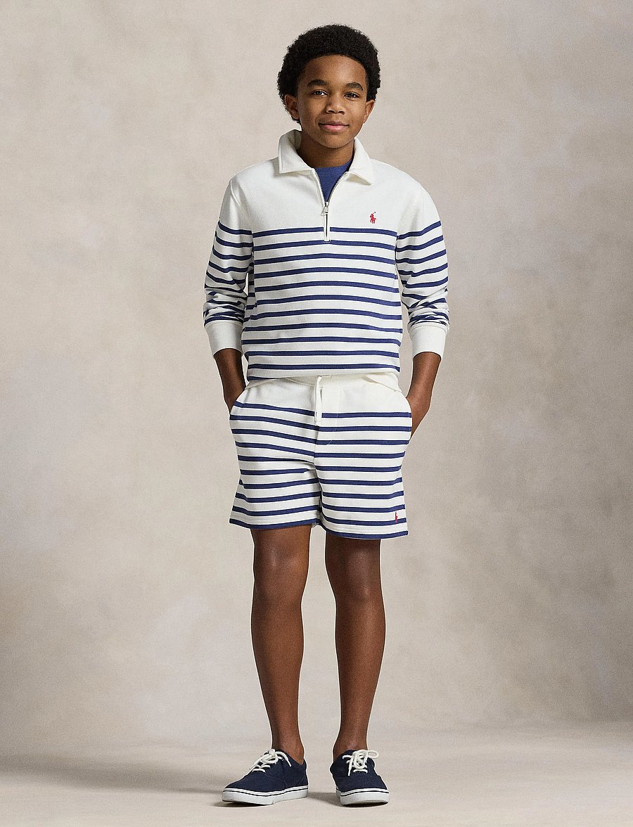 Ralph Lauren Kids - Striped French Terry Short - sweatshorts - deckwash white/li - 3