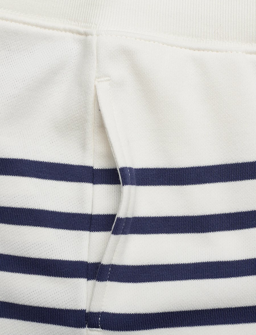 Ralph Lauren Kids - Striped French Terry Short - sweatshorts - deckwash white/li - 5