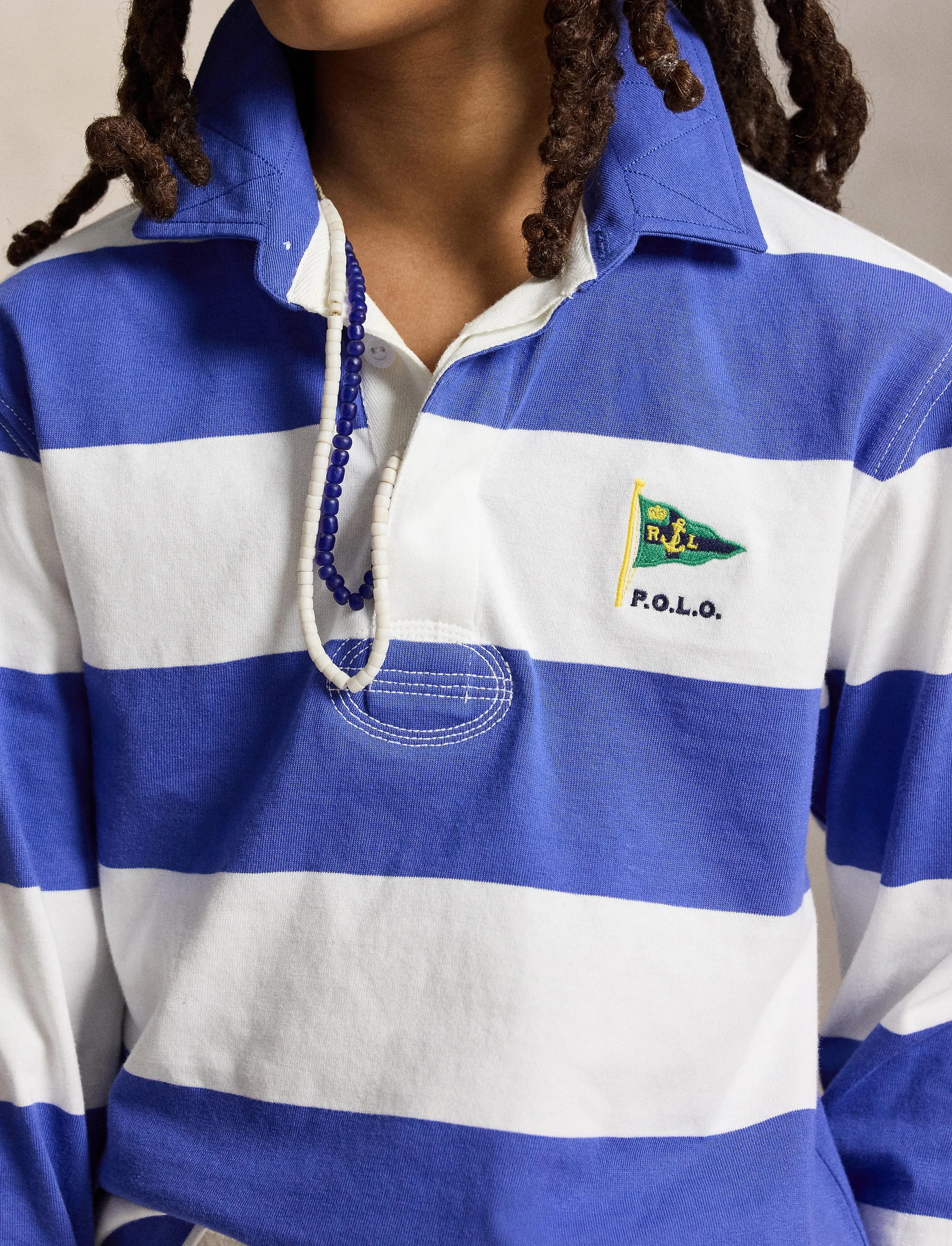 Ralph Lauren Kids - The Iconic Rugby Shirt - lange mouwen poloshirt - liberty/white - 4
