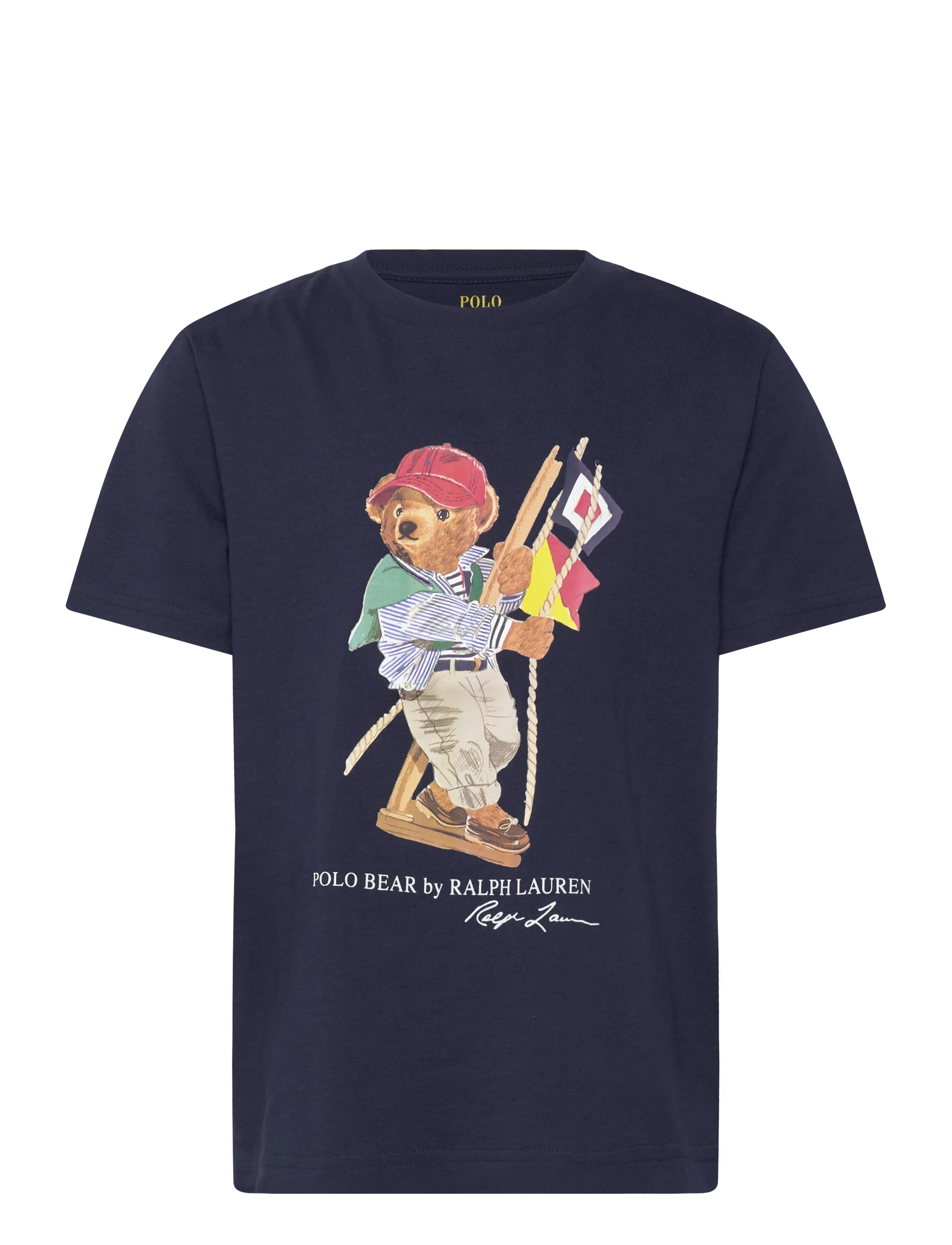 Ralph Lauren Kids Polo Bear Cotton Jersey Tee - Topi un T-krekli - SP26 BEAR NEWPORT / navy