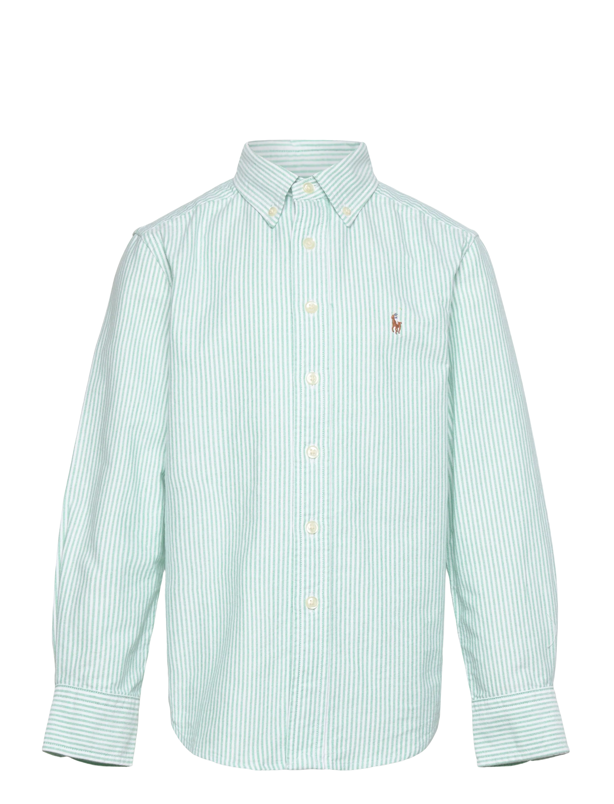 Ralph Lauren Kids Classic Fit Striped Oxford Shirt - Shop by age -  / green
