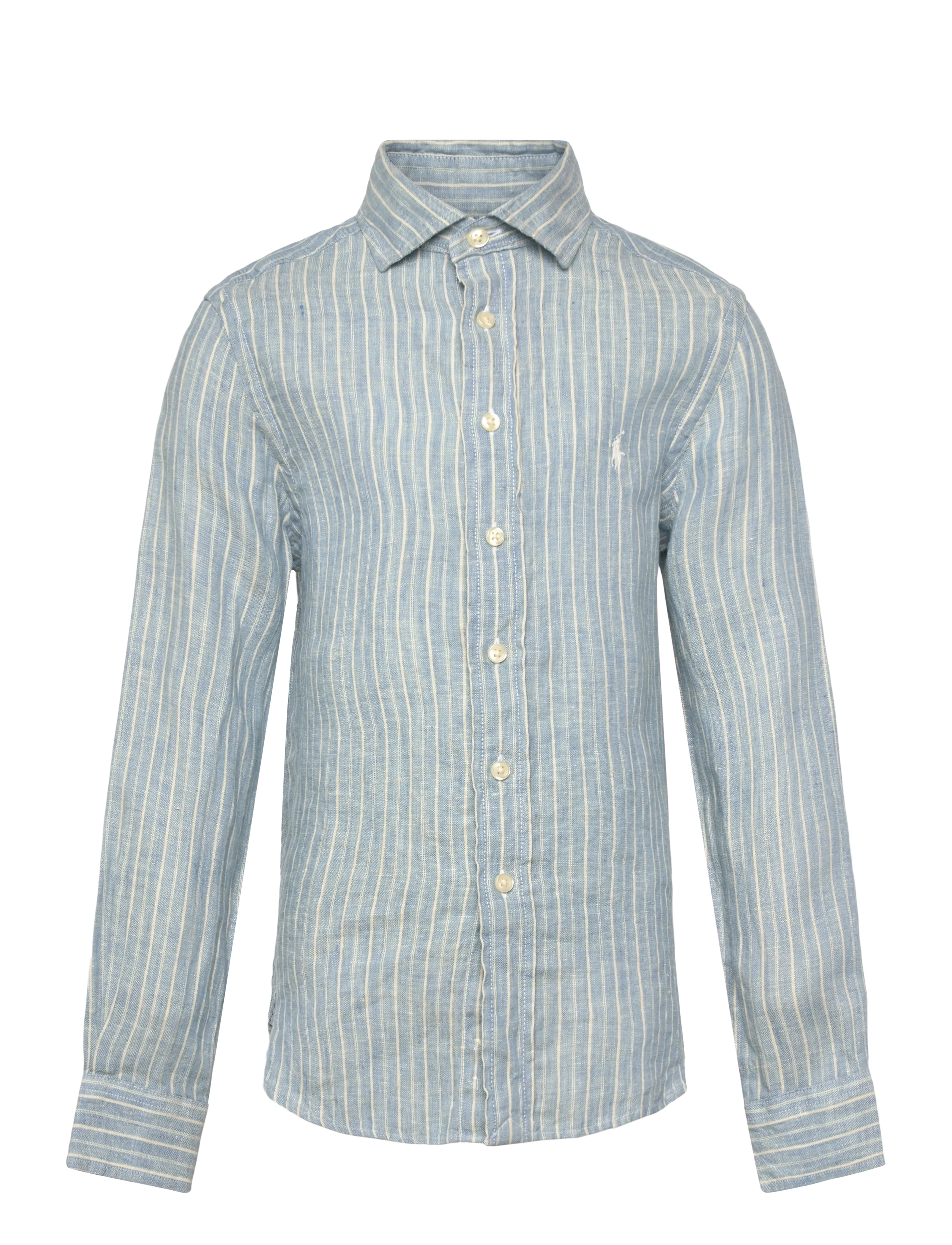 Ralph Lauren Kids Striped Linen Shirt - Polo Ralph Lauren -  / blue