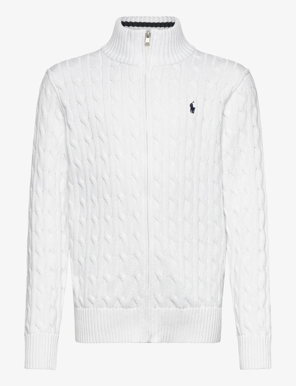 Ralph Lauren Kids - Cable-Knit Cotton Full-Zip Sweater - cardigans - white/c7932 - 0