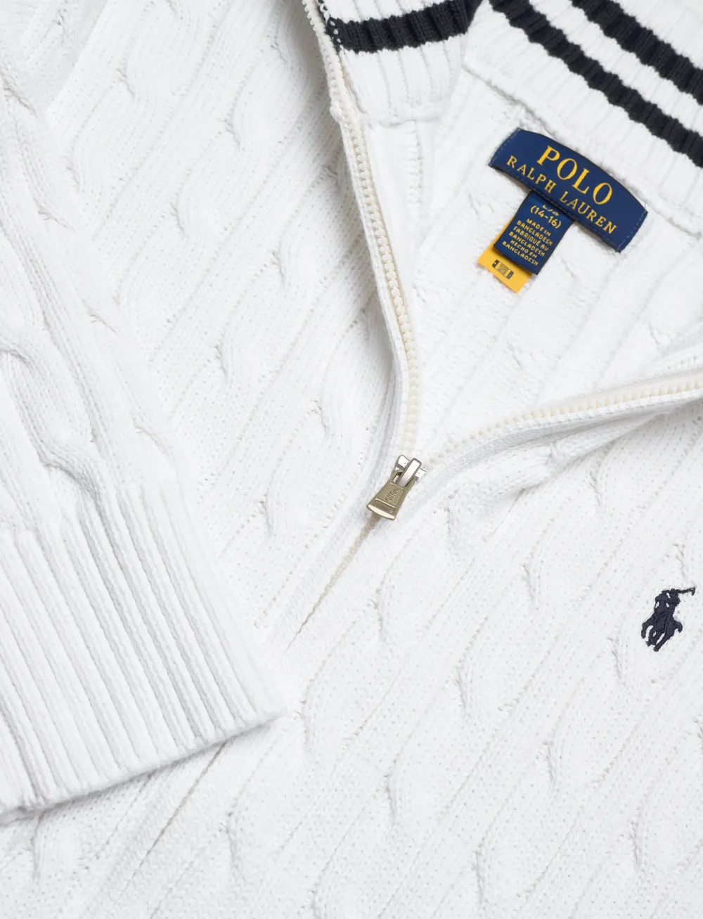 Ralph Lauren Kids - Cable-Knit Cotton Full-Zip Sweater - cardigans - white/c7932 - 2