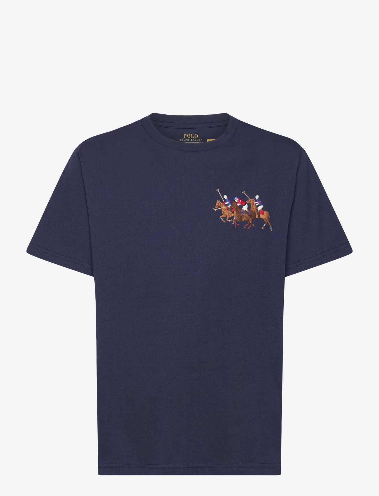 Ralph Lauren Kids - Triple-Pony Cotton Jersey Tee - kortærmede t-shirts - newport navy - 0