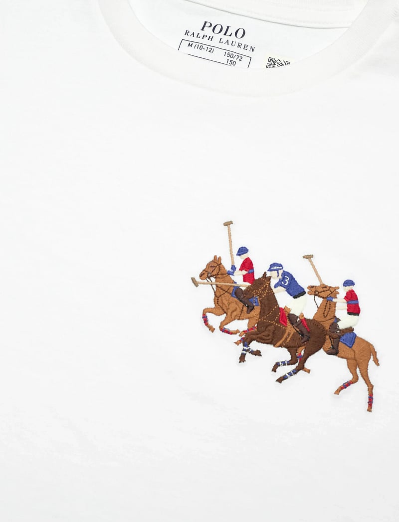 Ralph Lauren Kids - Triple-Pony Cotton Jersey Tee - kortärmade t-shirts - white - 2