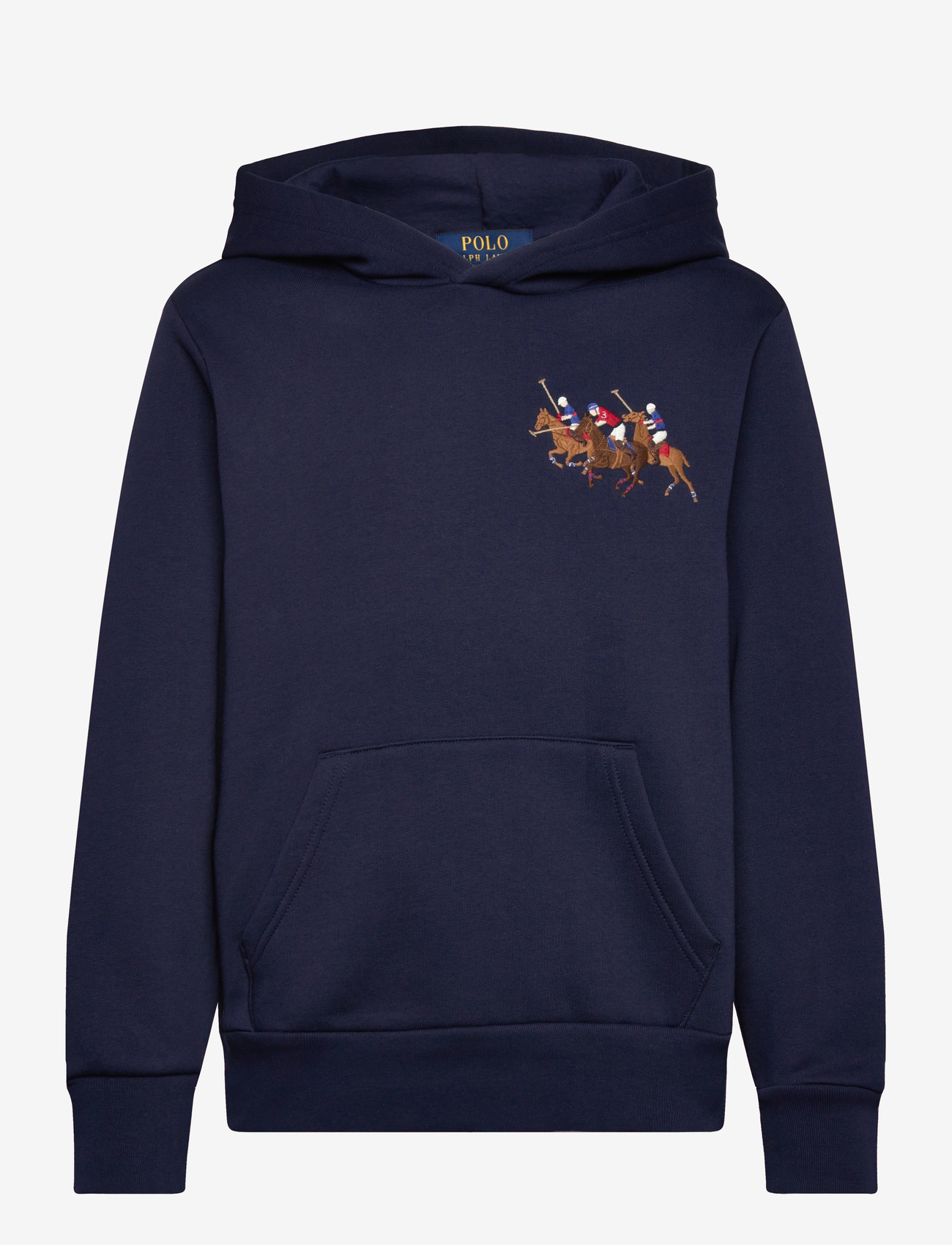 Ralph Lauren Kids - Triple-Pony Fleece Hoodie - huvtröjor - newport navy - 0
