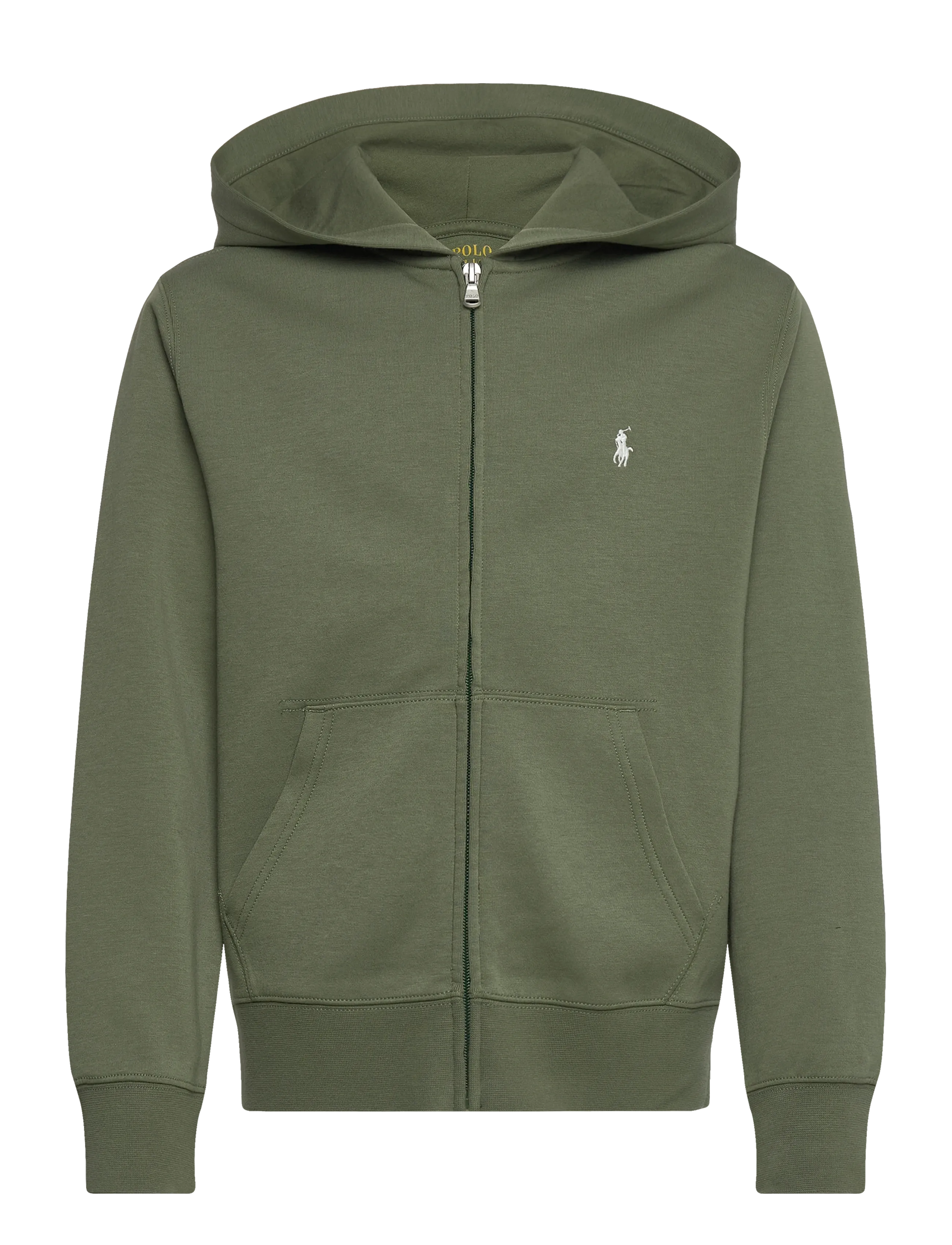 Ralph Lauren Kids Double-Knit Full-Zip Hoodie, 138-149, Sweatshirts & Hoodies, Khakigrün - Kinder