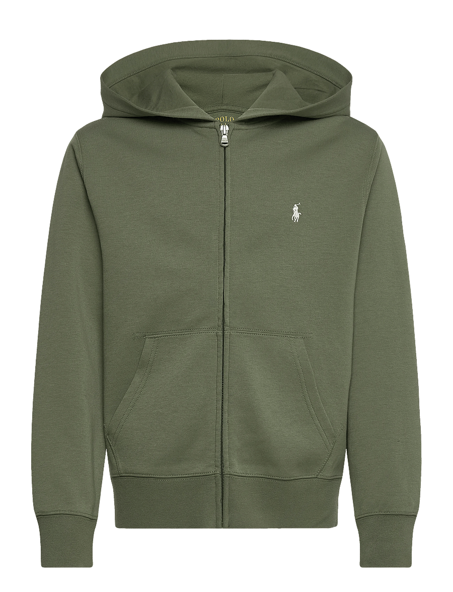 Ralph Lauren Kids - Double-Knit Full-Zip Hoodie - hættetrøjer - cargo green - 0
