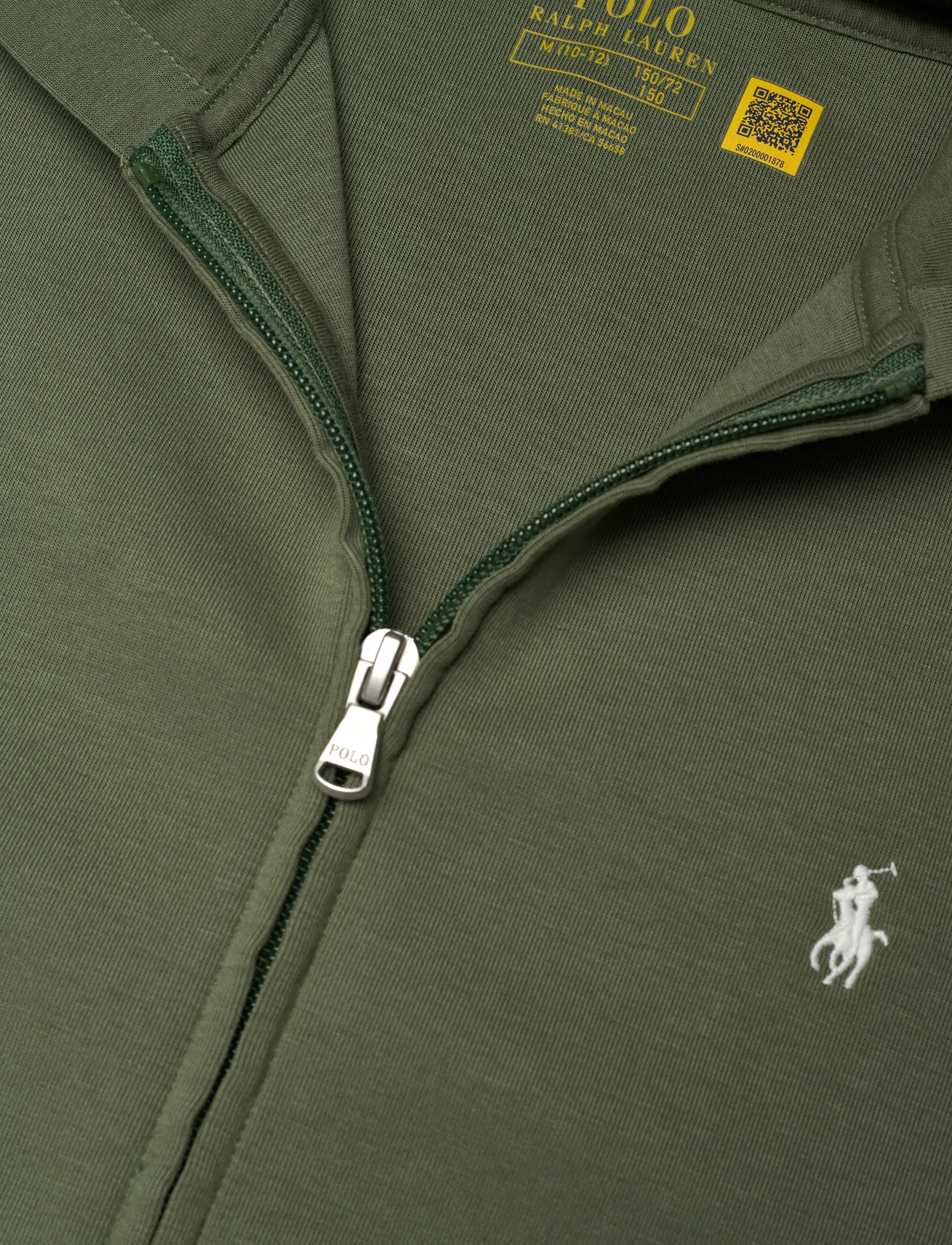 Ralph Lauren Kids - Double-Knit Full-Zip Hoodie - hættetrøjer - cargo green - 2