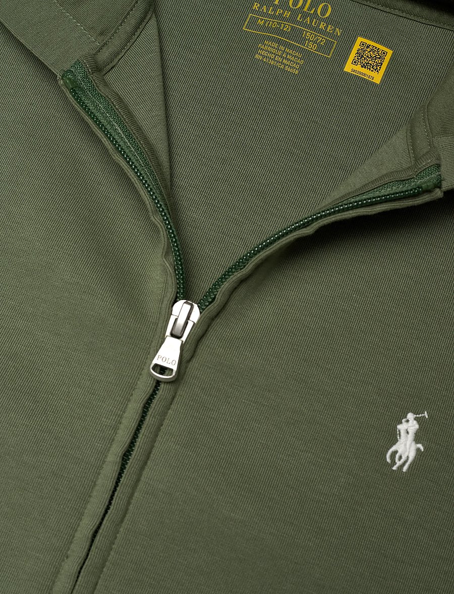 Ralph Lauren Kids - Double-Knit Full-Zip Hoodie - hættetrøjer - cargo green - 2