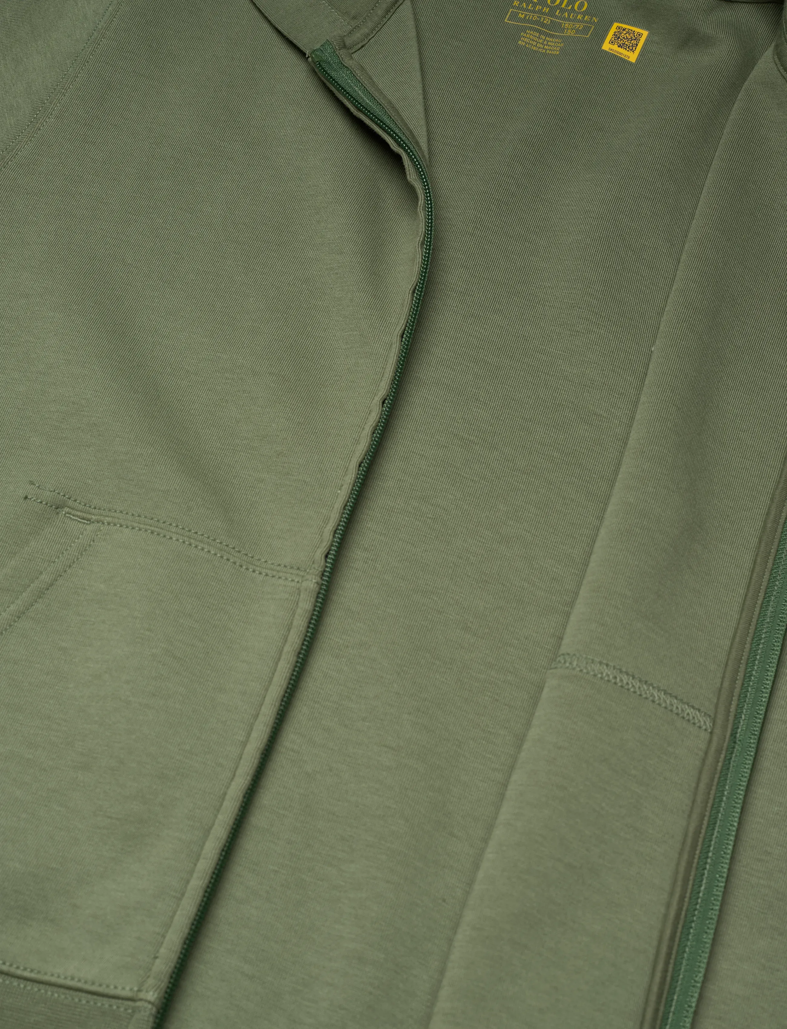 Ralph Lauren Kids - Double-Knit Full-Zip Hoodie - hættetrøjer - cargo green - 4