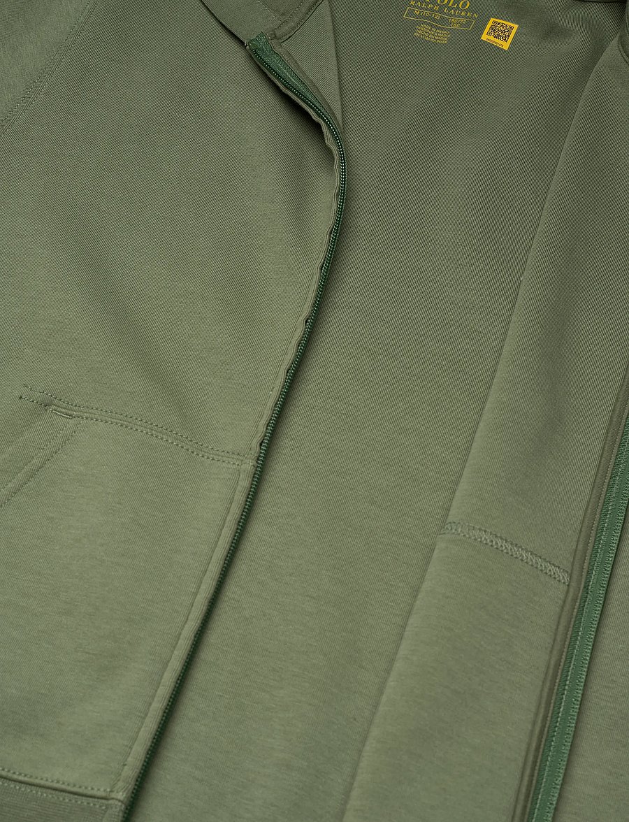 Ralph Lauren Kids - Double-Knit Full-Zip Hoodie - hættetrøjer - cargo green - 4