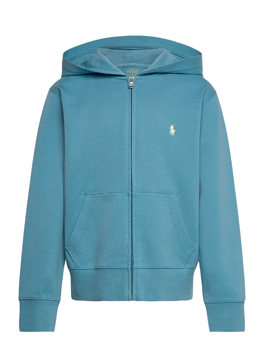Ralph Lauren Kids - Double-Knit Full-Zip Hoodie - hættetrøjer - cassidy blue - 0