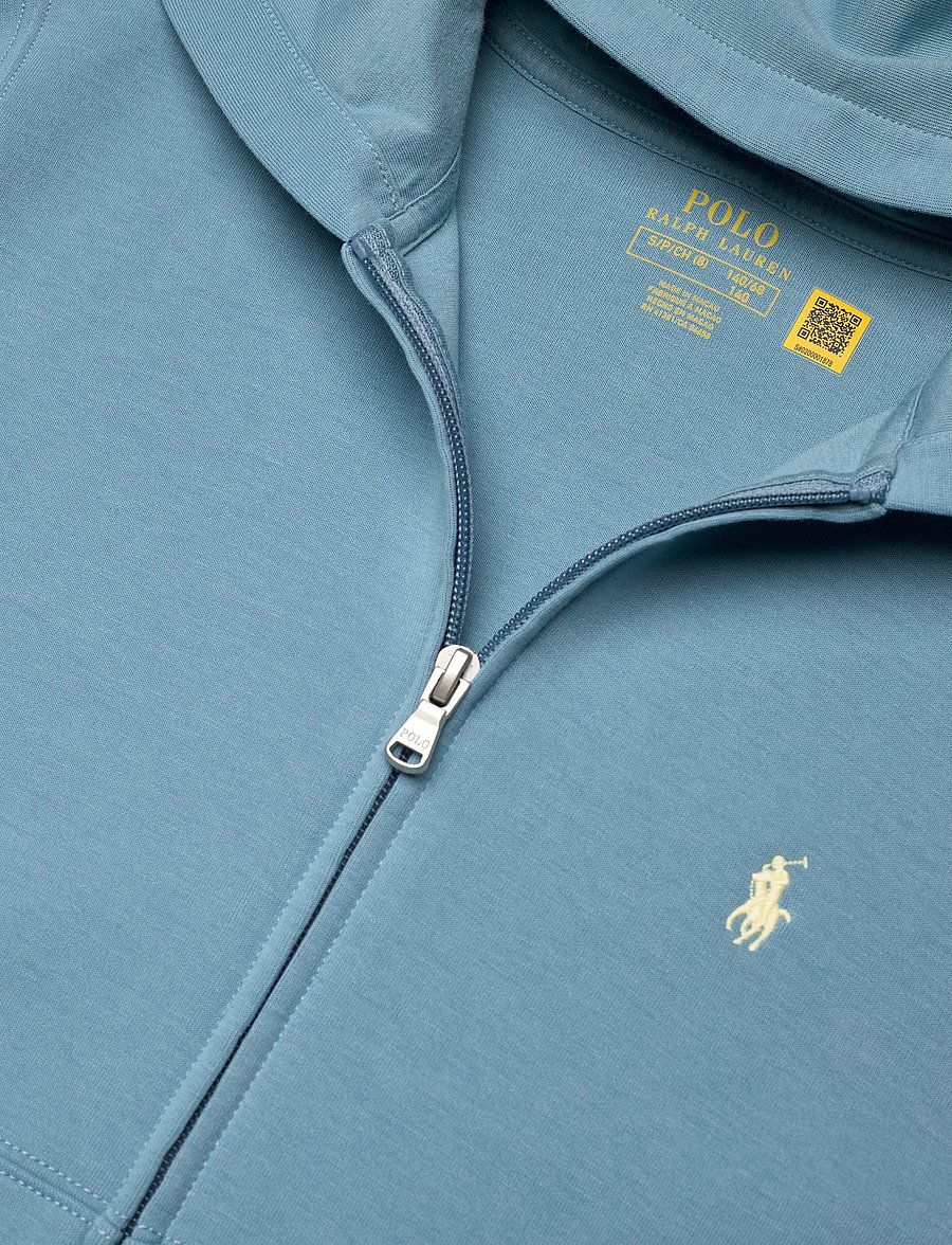 Ralph Lauren Kids - Double-Knit Full-Zip Hoodie - hættetrøjer - cassidy blue - 2