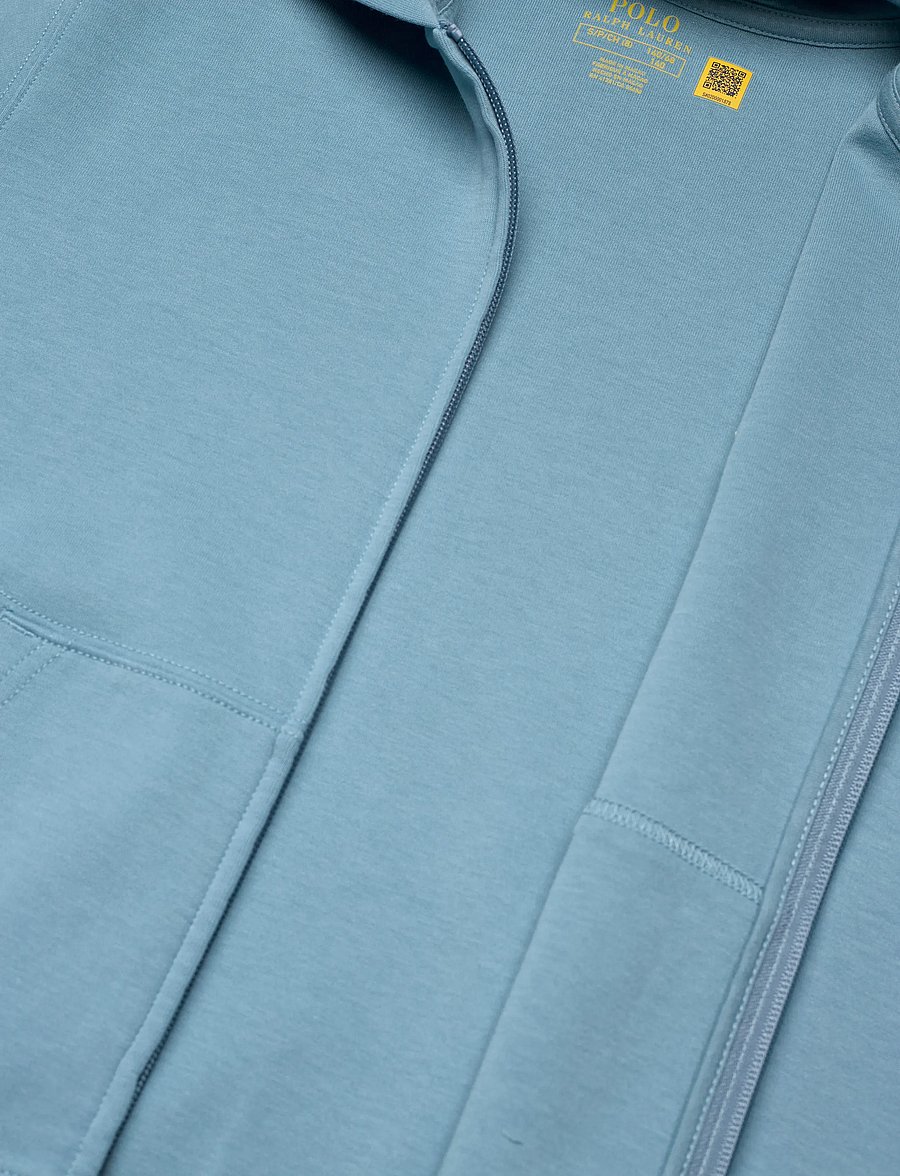 Ralph Lauren Kids - Double-Knit Full-Zip Hoodie - hættetrøjer - cassidy blue - 4