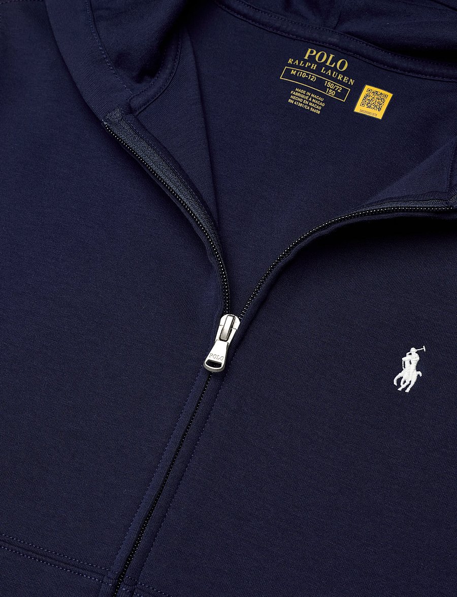 Ralph Lauren Kids - Double-Knit Full-Zip Hoodie - kapuutsiga dressipluusid - newport navy - 2