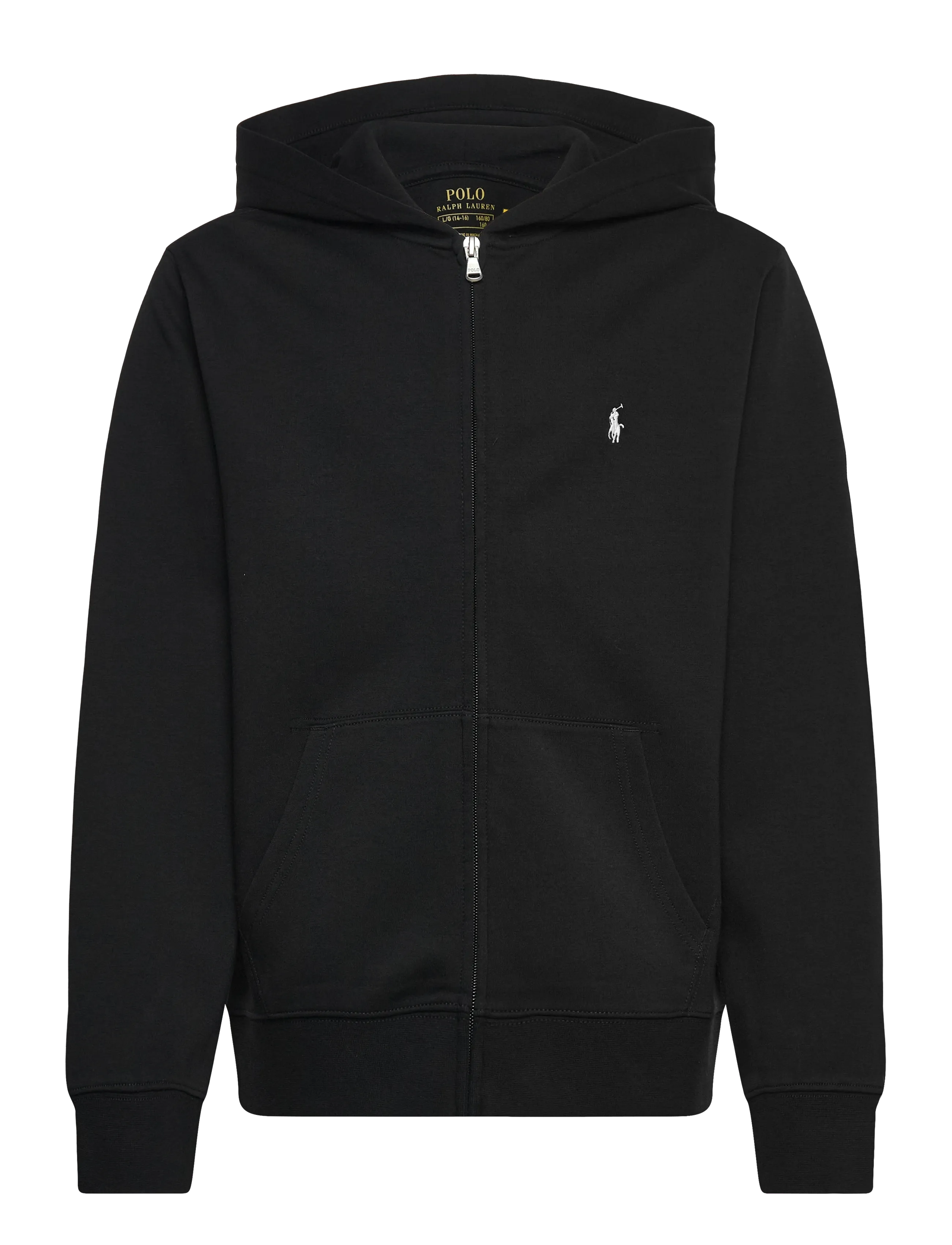 Ralph Lauren Kids Double-Knit Full-Zip Hoodie, 150-161, Sweatshirts & Hoodies, Schwarz - Kinder
