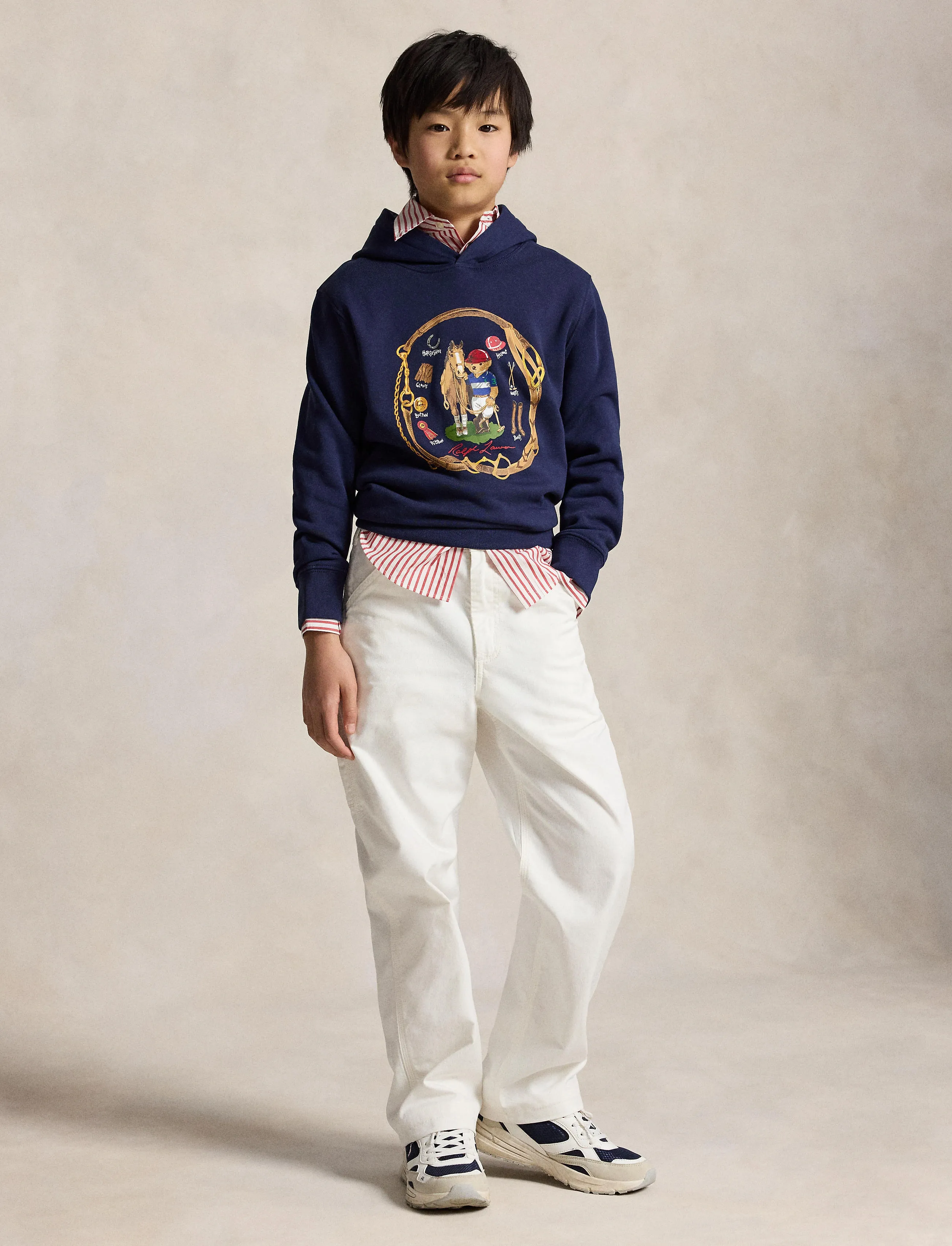 Ralph Lauren Kids Polo Bear Fleece Hoodie - Augšējais apģērbs - CR25 BEAR NEWPORT / navy