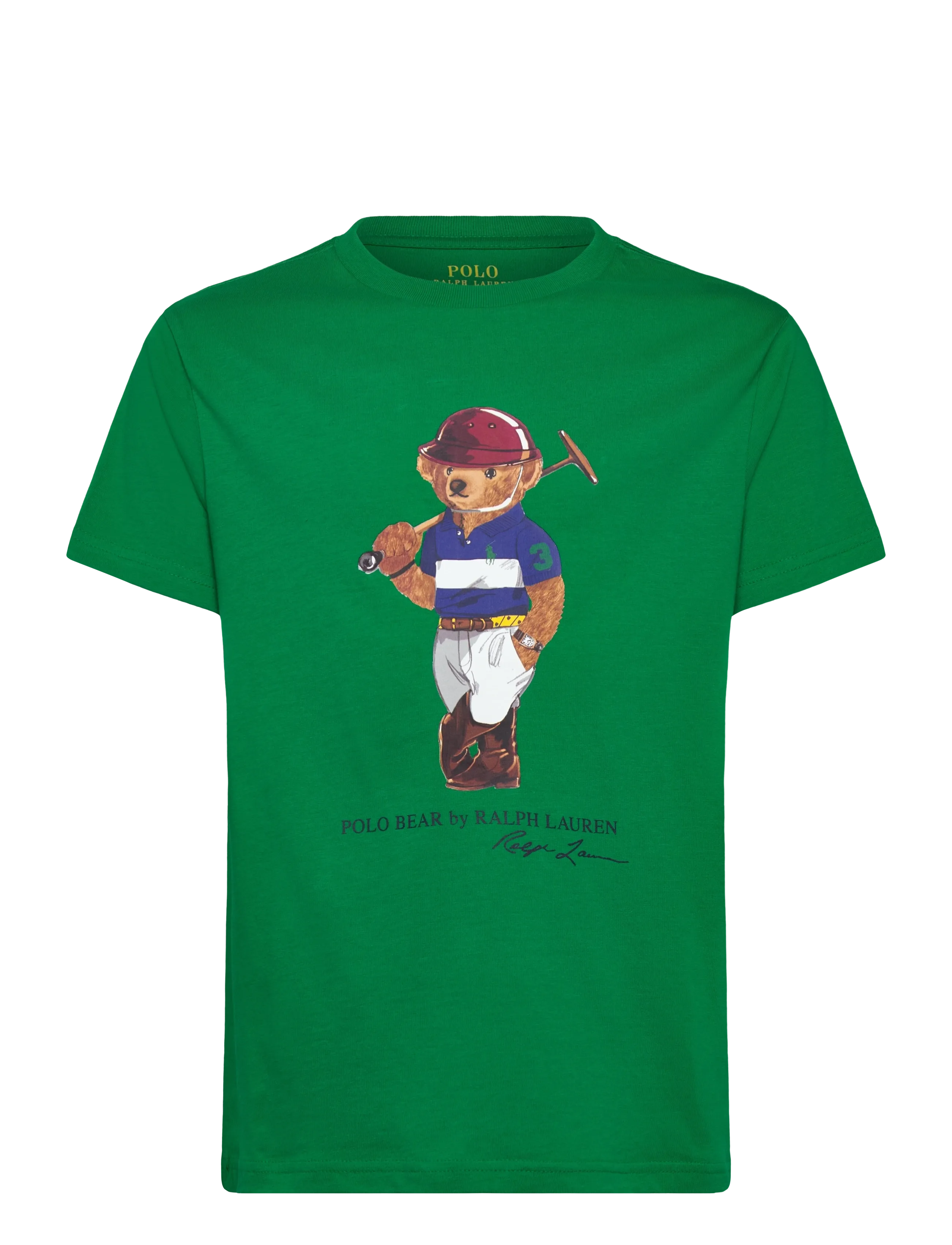 Ralph Lauren Kids Polo Bear Cotton Jersey Tee - Oberteile - CR25 BEAR CRUISE / green