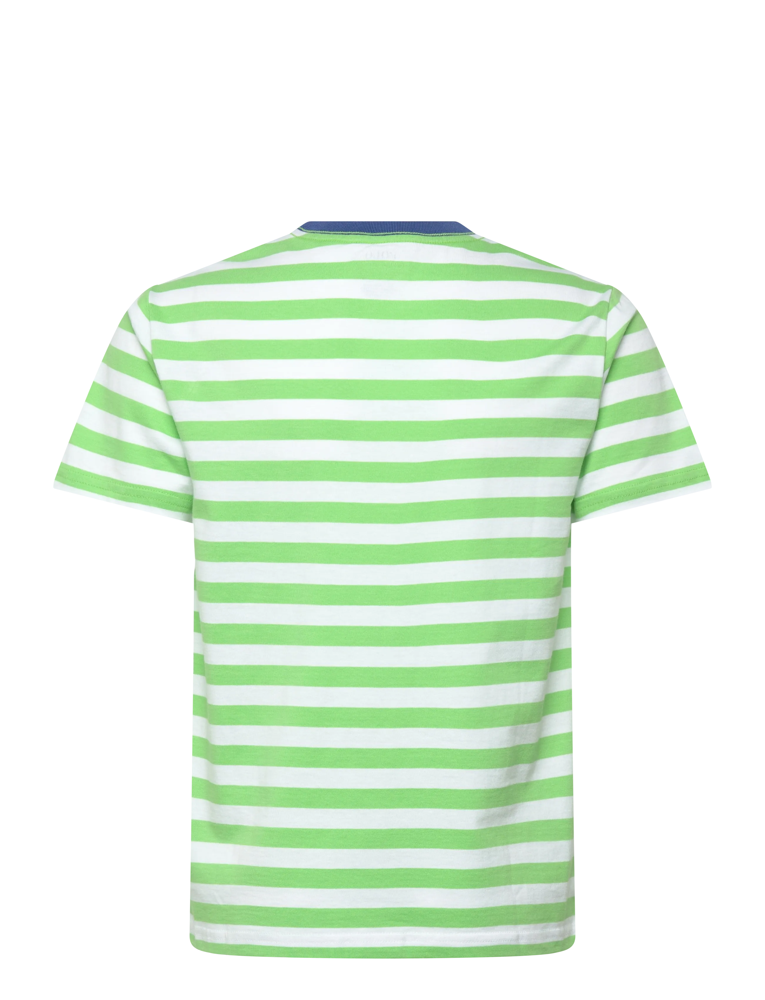 Ralph Lauren Kids - Striped Cotton Jersey Pocket Tee - kurzärmelige - collection lime/w - 2