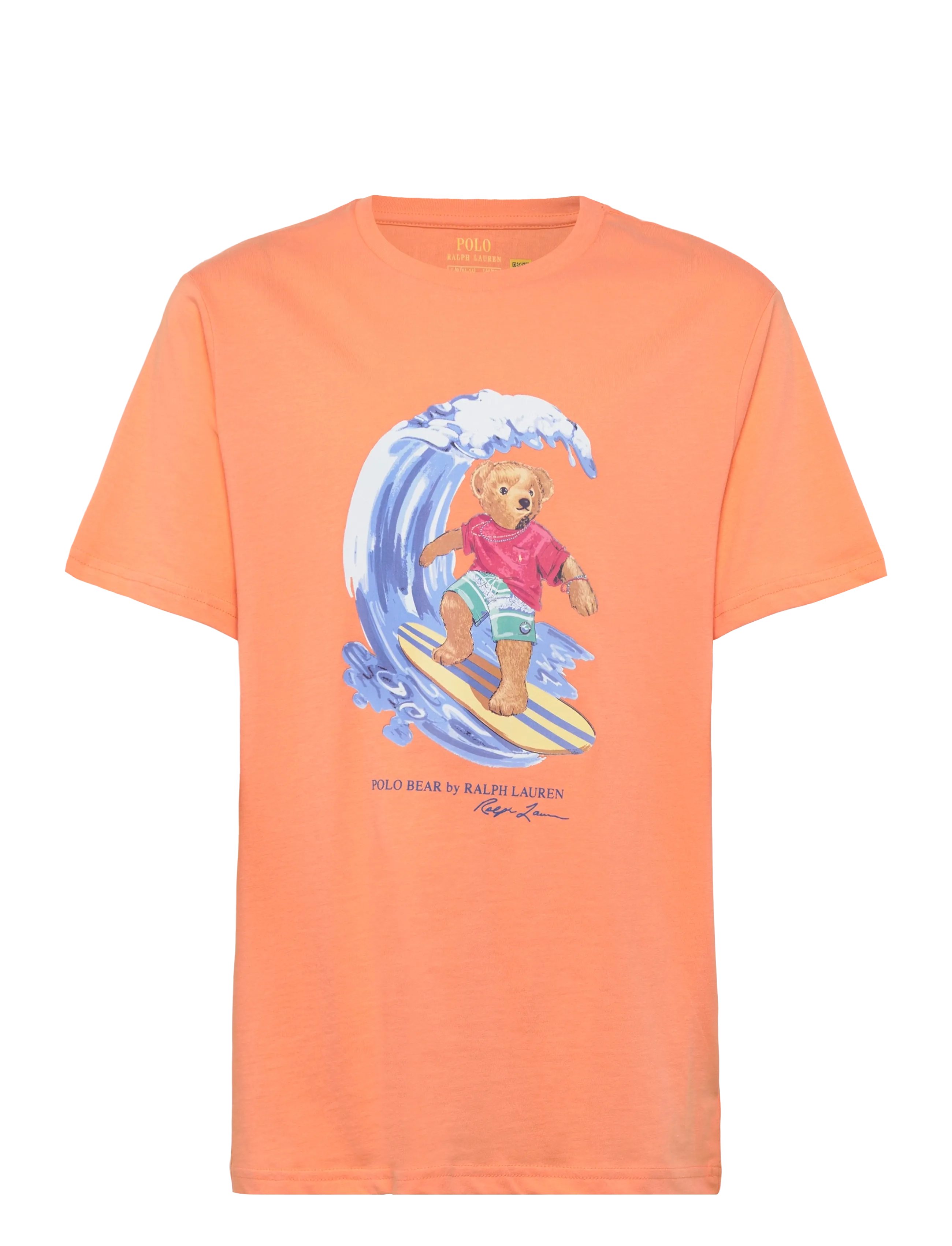 Ralph Lauren Kids Polo Bear Cotton Jersey Tee - Riided - POPPY / orange