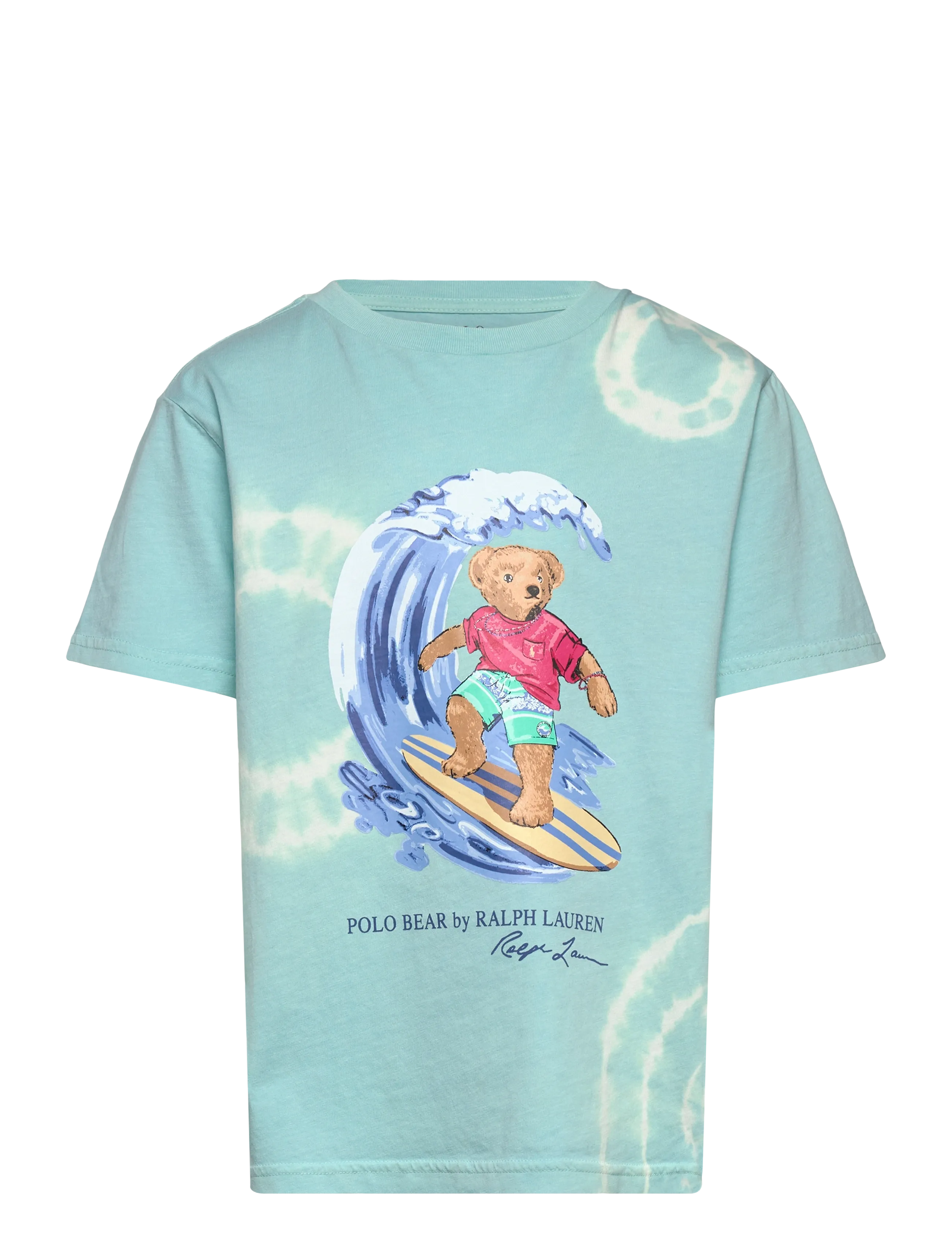 Ralph Lauren Kids Tie-Dye Polo Bear Cotton Tee - Oberteile & T-Shirts - PARAKEET / blue