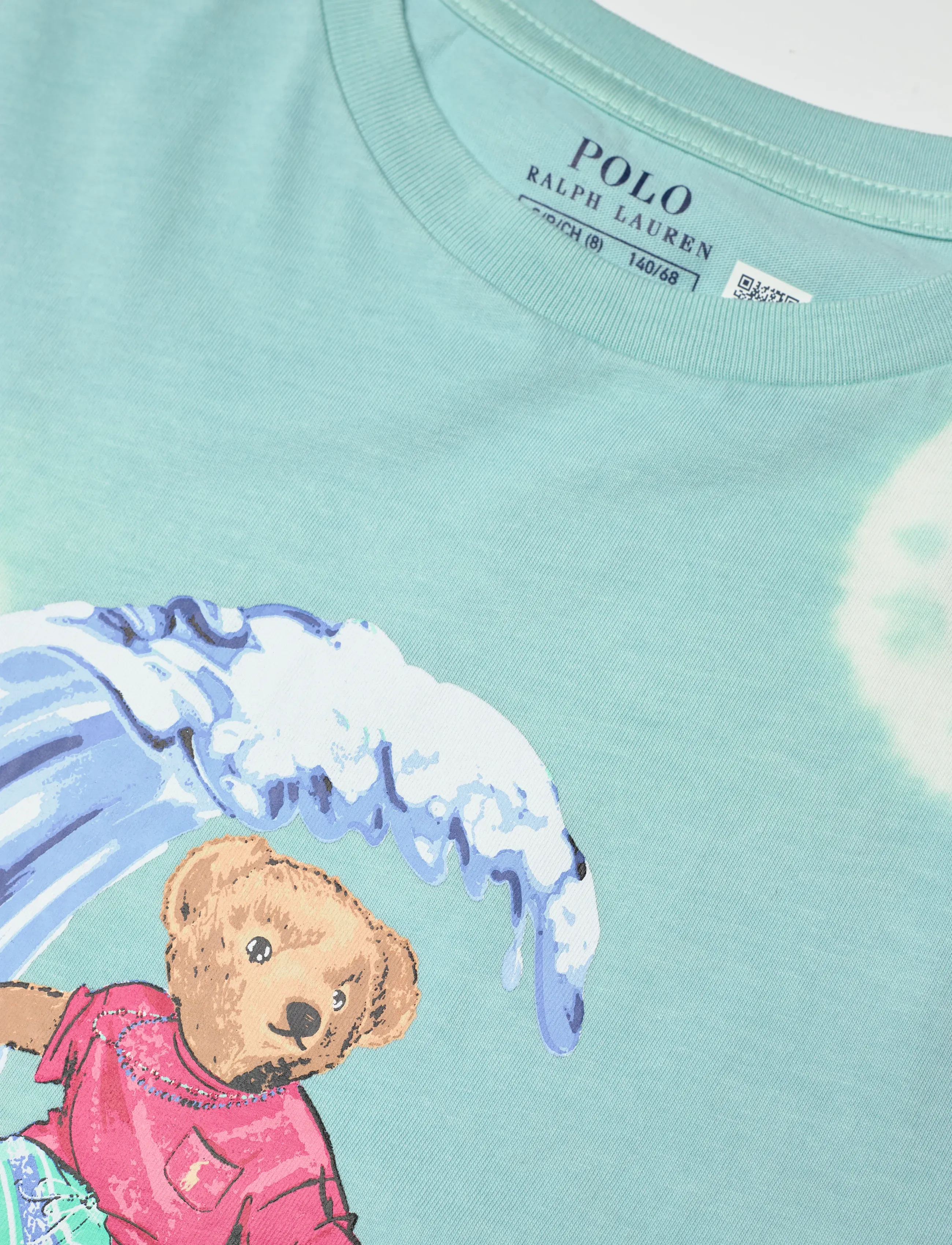 Ralph Lauren Kids - Tie-Dye Polo Bear Cotton Tee - parakeet - 3