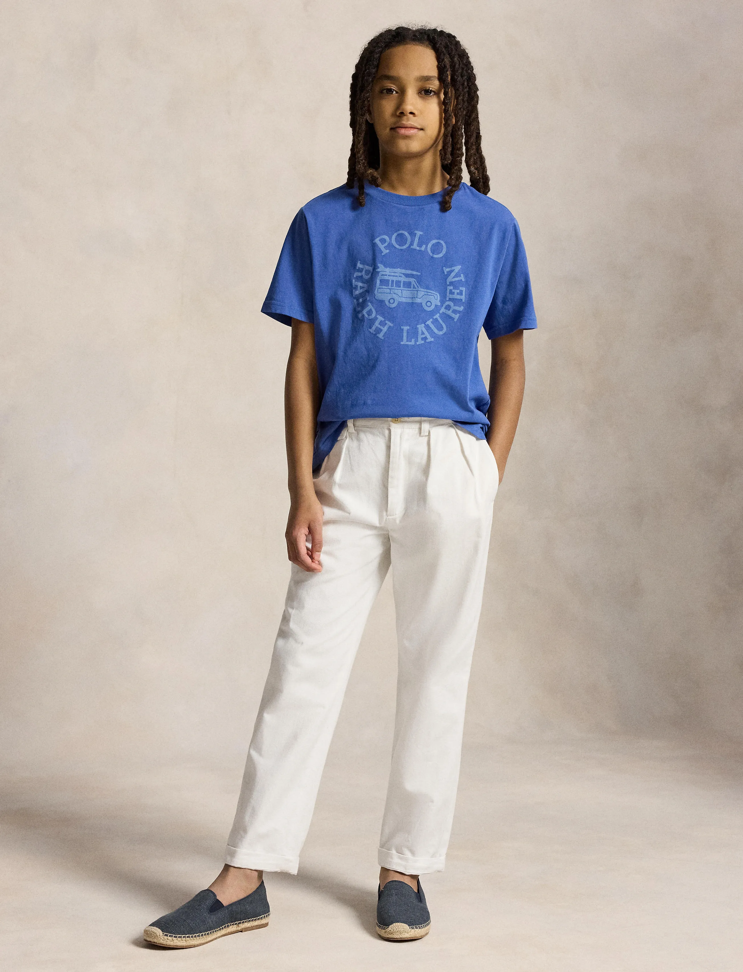 Ralph Lauren Kids Logo Cotton Jersey Tee - Overdeler - BAI BLUE / blue