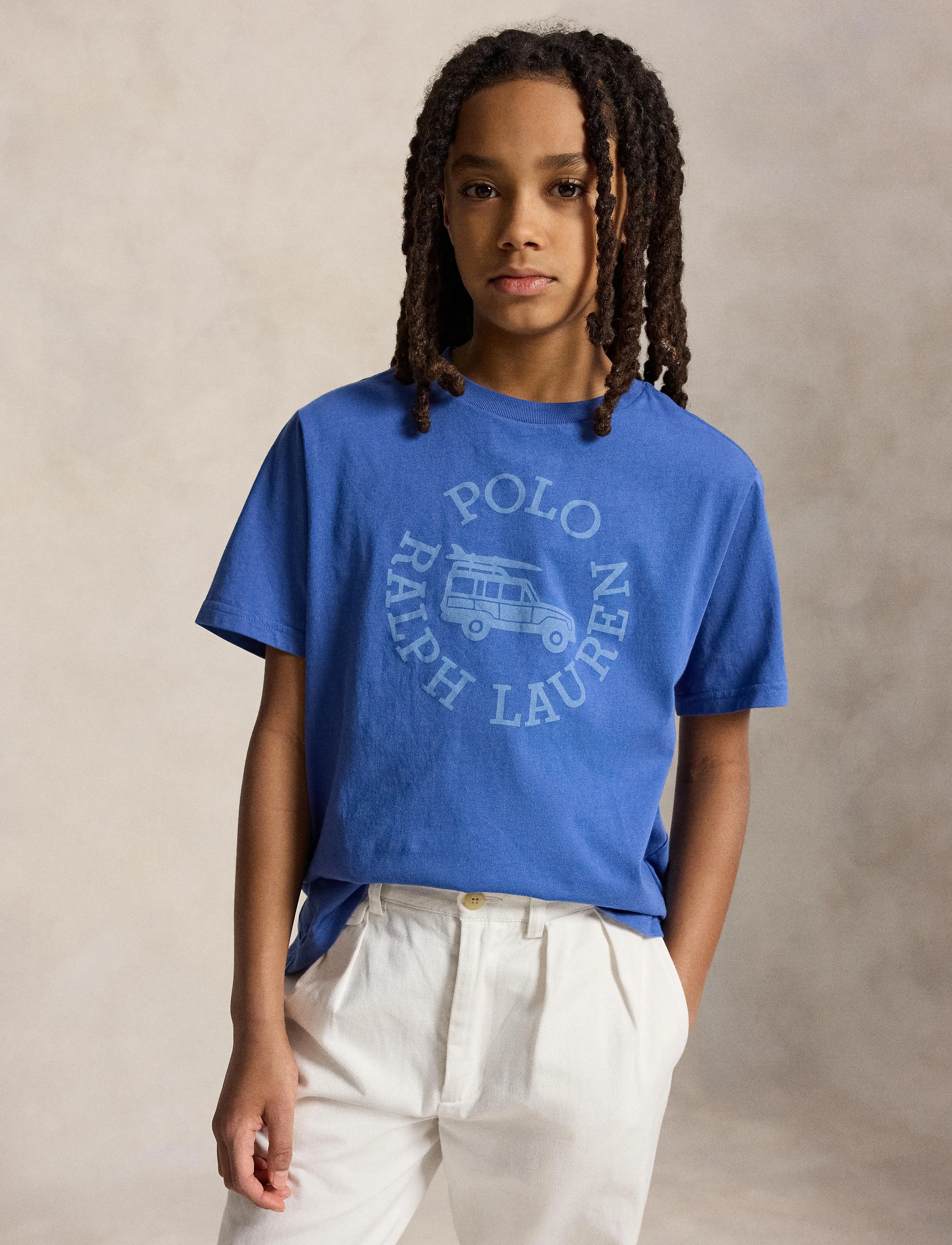 Ralph Lauren Kids - Logo Cotton Jersey Tee - t-shirts à manches courtes - bai blue - 3