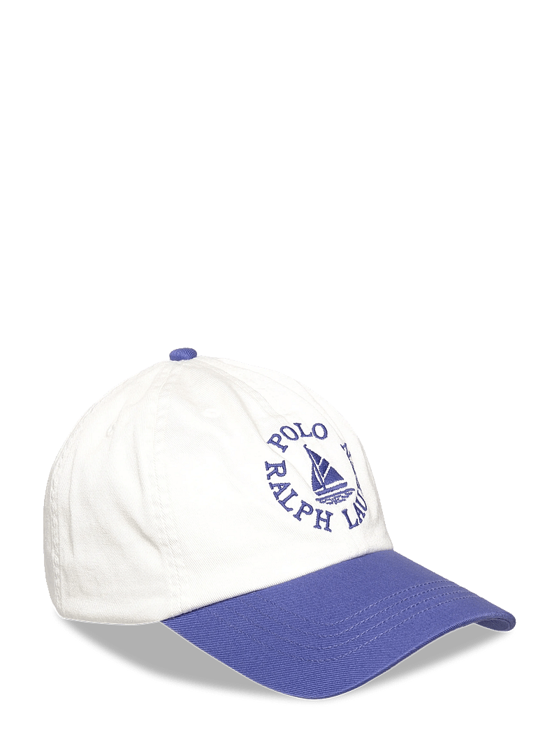 Ralph Lauren Kids - Logo Cotton Chino Ball Cap - kepsar - deckwash white/li - 0