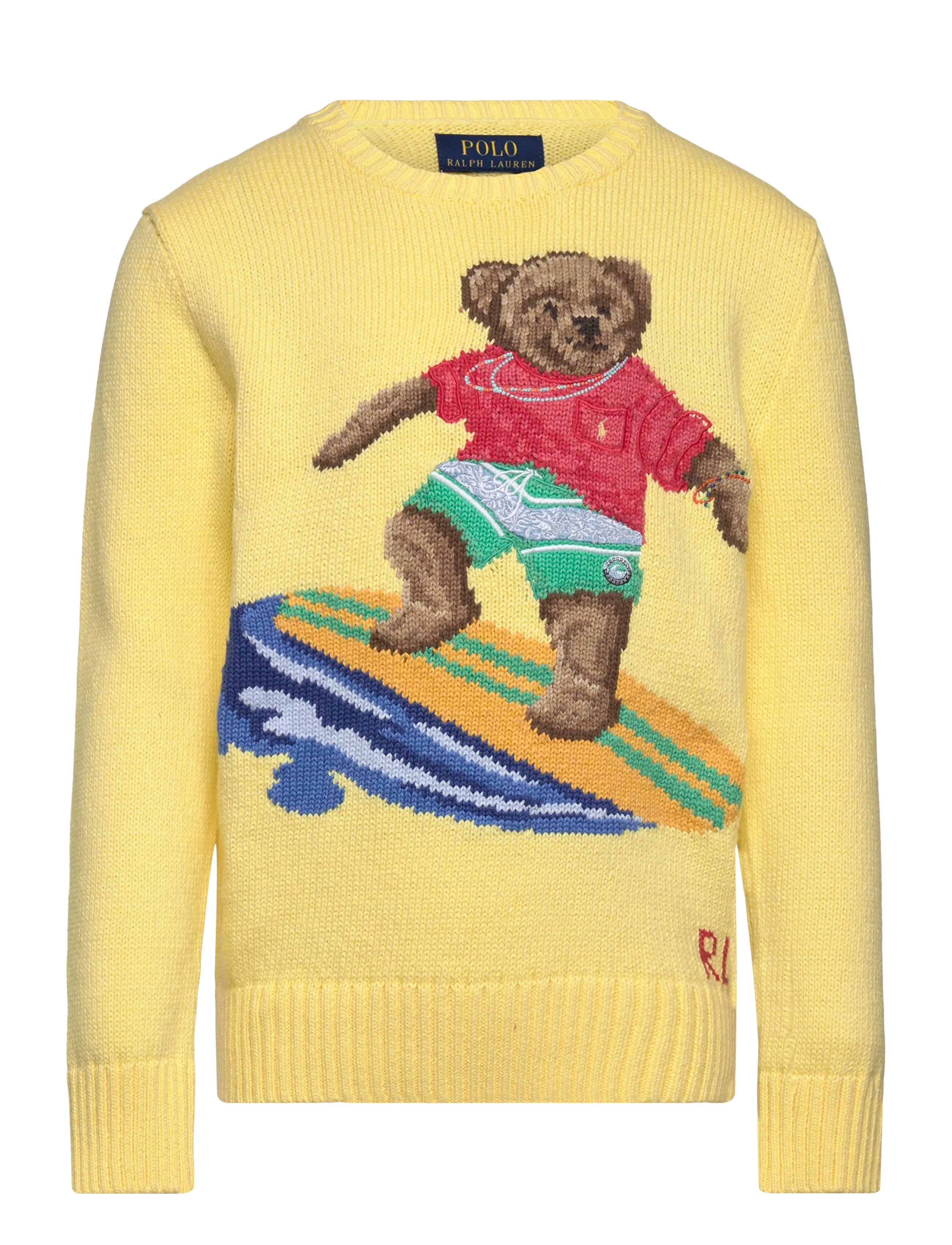 Ralph Lauren Kids Polo Bear Cotton Sweater - Strickmode - RESORT GOLD / yellow