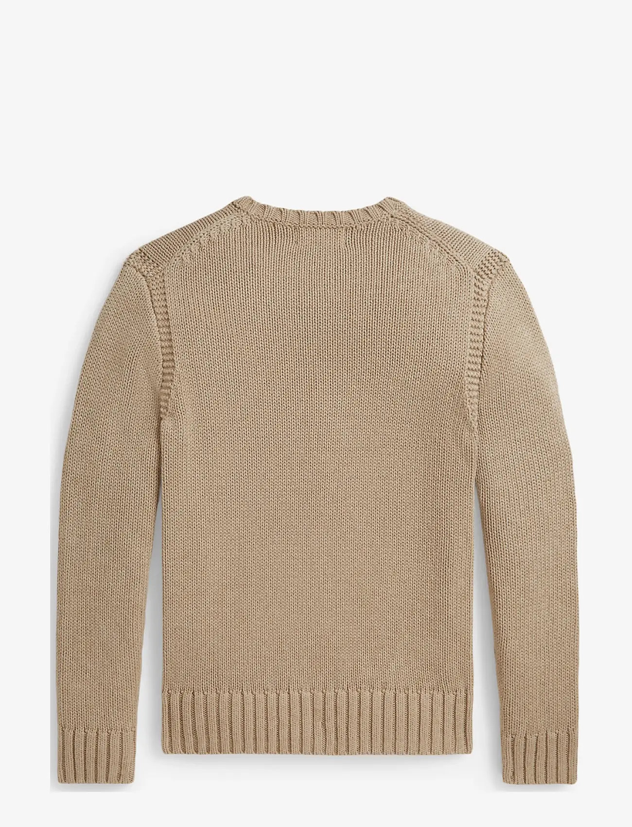 Ralph Lauren Kids - Contrast-Trim Iconic Flag Sweater - trøjer - oatmeal multi - 1