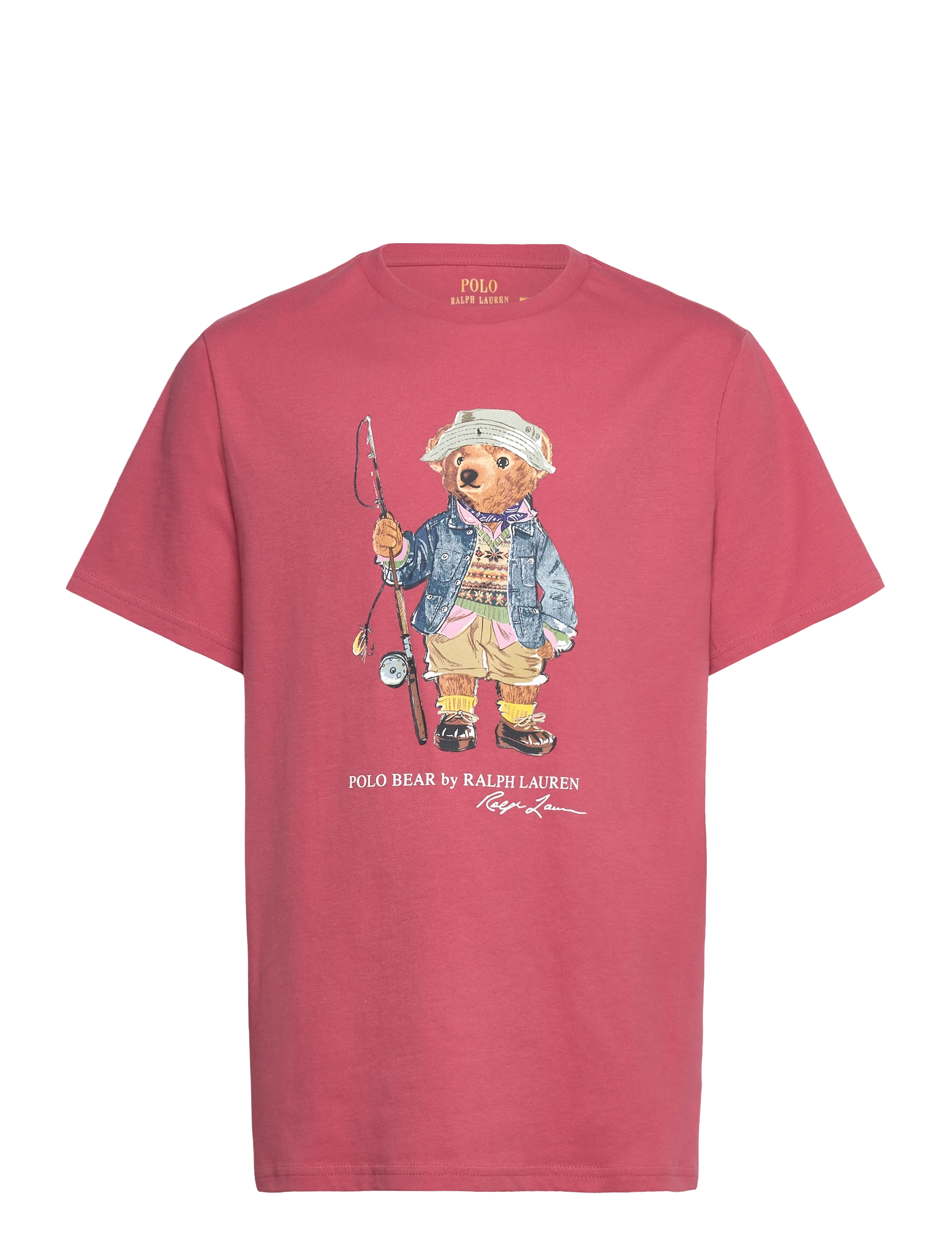 Ralph Lauren Kids Polo Bear Cotton Jersey Tee, 150-161, Pink, T-Shirts > Kortærmede, Børn