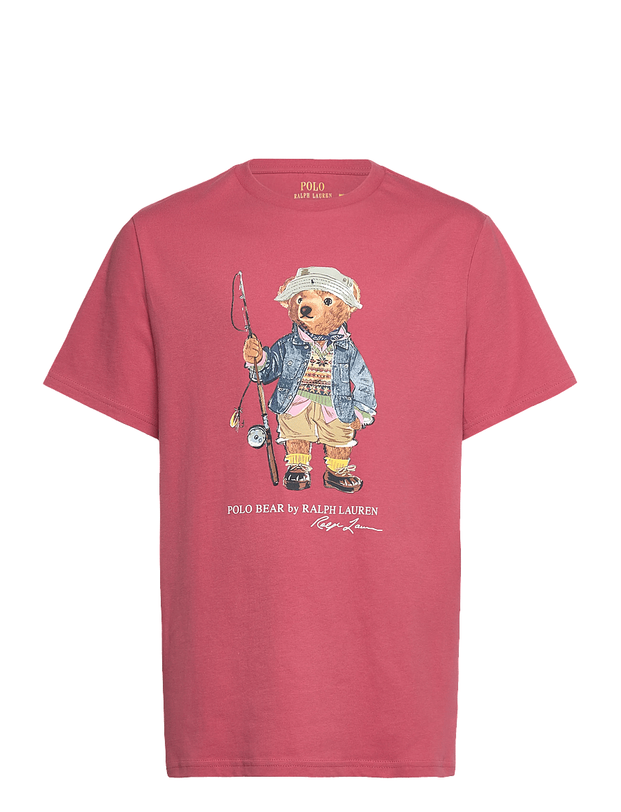 Ralph Lauren Kids - Polo Bear Cotton Jersey Tee - kurzärmelige - adirondack berry - 0