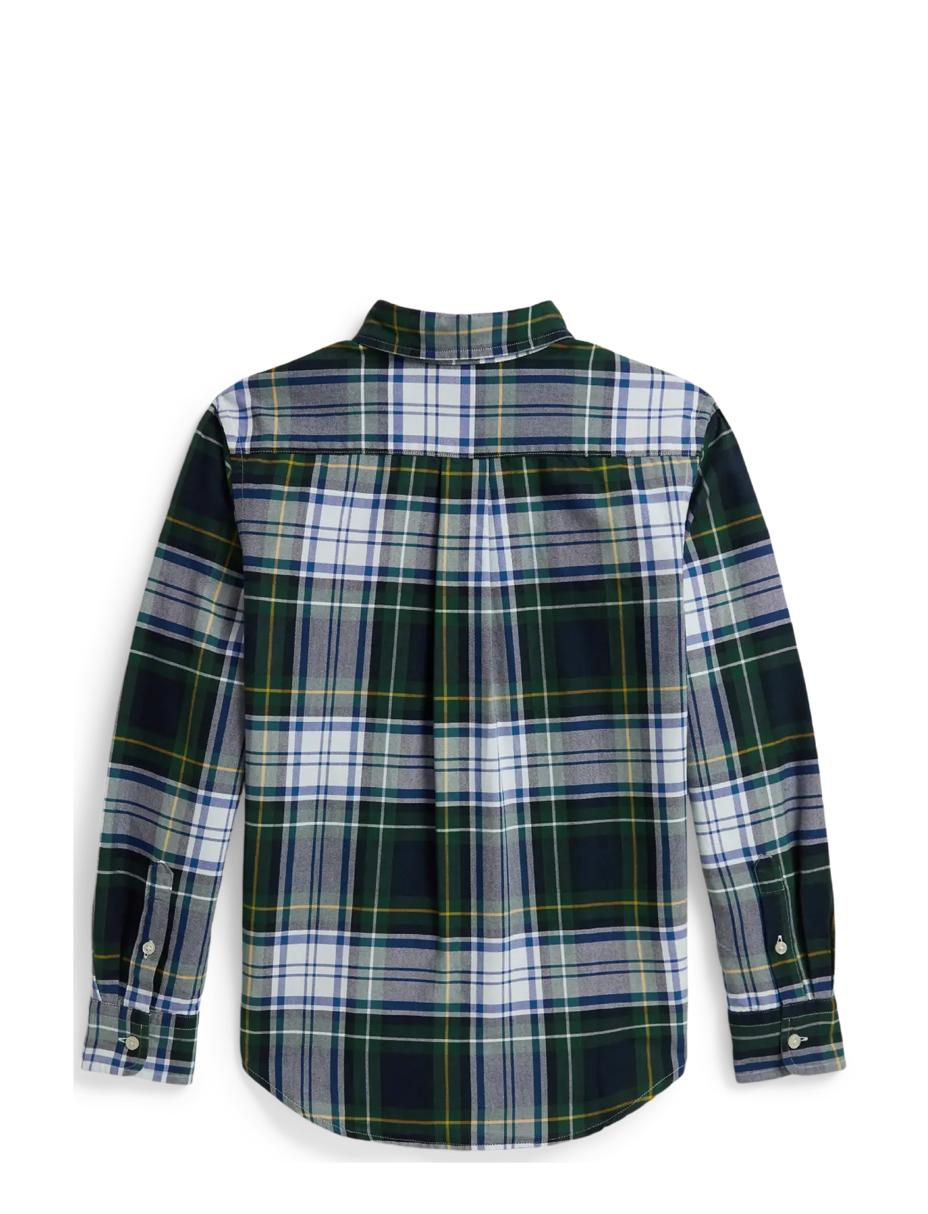Ralph Lauren Kids - Plaid Cotton Oxford Shirt - long-sleeved shirts - #b5535 white gree - 2