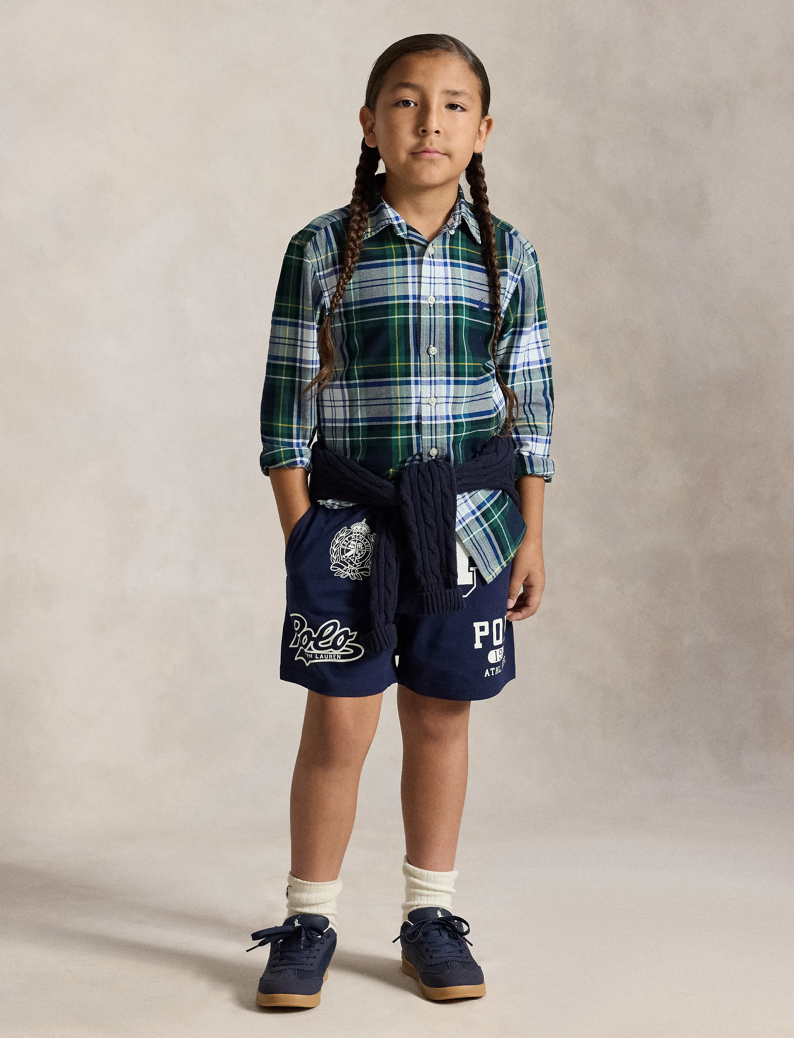 Ralph Lauren Kids - Plaid Cotton Oxford Shirt - long-sleeved shirts - #b5535 white gree - 3
