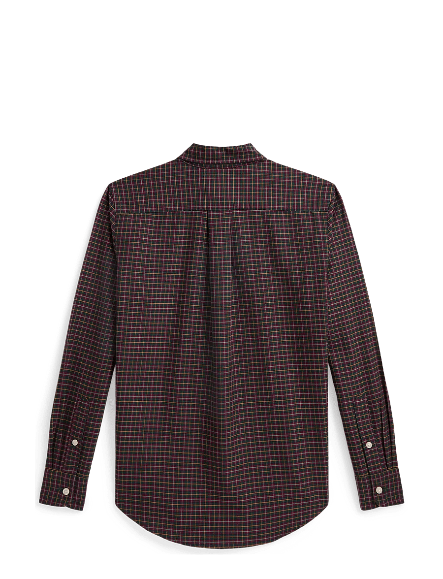 Ralph Lauren Kids - Plaid Cotton Oxford Shirt - langärmlige hemden - #b7331 green navy - 1