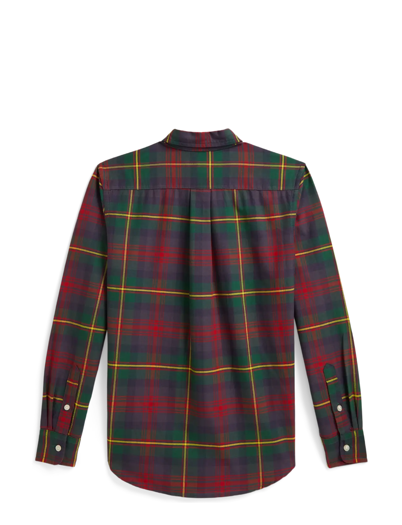 Ralph Lauren Kids - Plaid Cotton Oxford Shirt - long-sleeved shirts - #b6172 green red - 2
