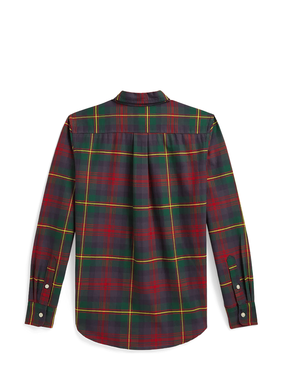 Ralph Lauren Kids - Plaid Cotton Oxford Shirt - langärmlige hemden - #b6172 green red - 2