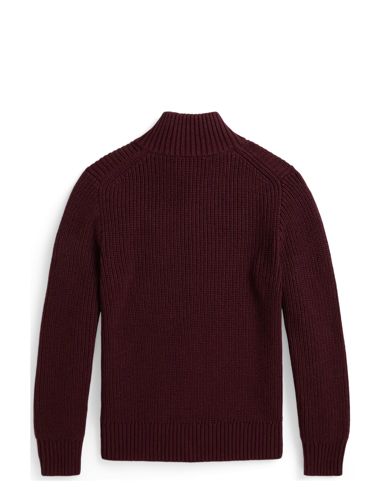 Ralph Lauren Kids - Cotton Quarter-Zip Sweater - jumpers - rich ruby - 1