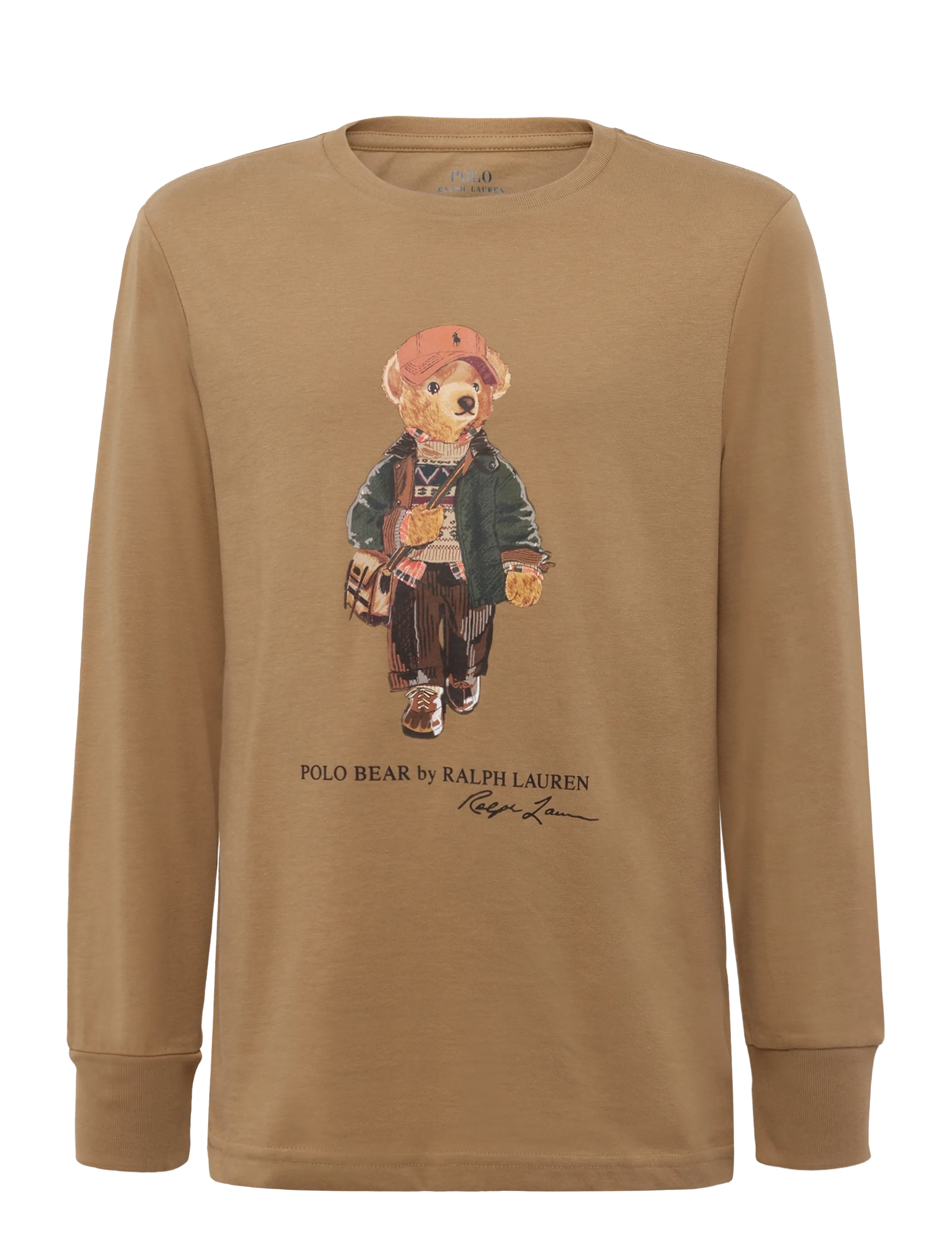 Ralph Lauren Kids 26/1 JERSEY-KNT-T-SHIRT - Back to school - CAMEL / brown